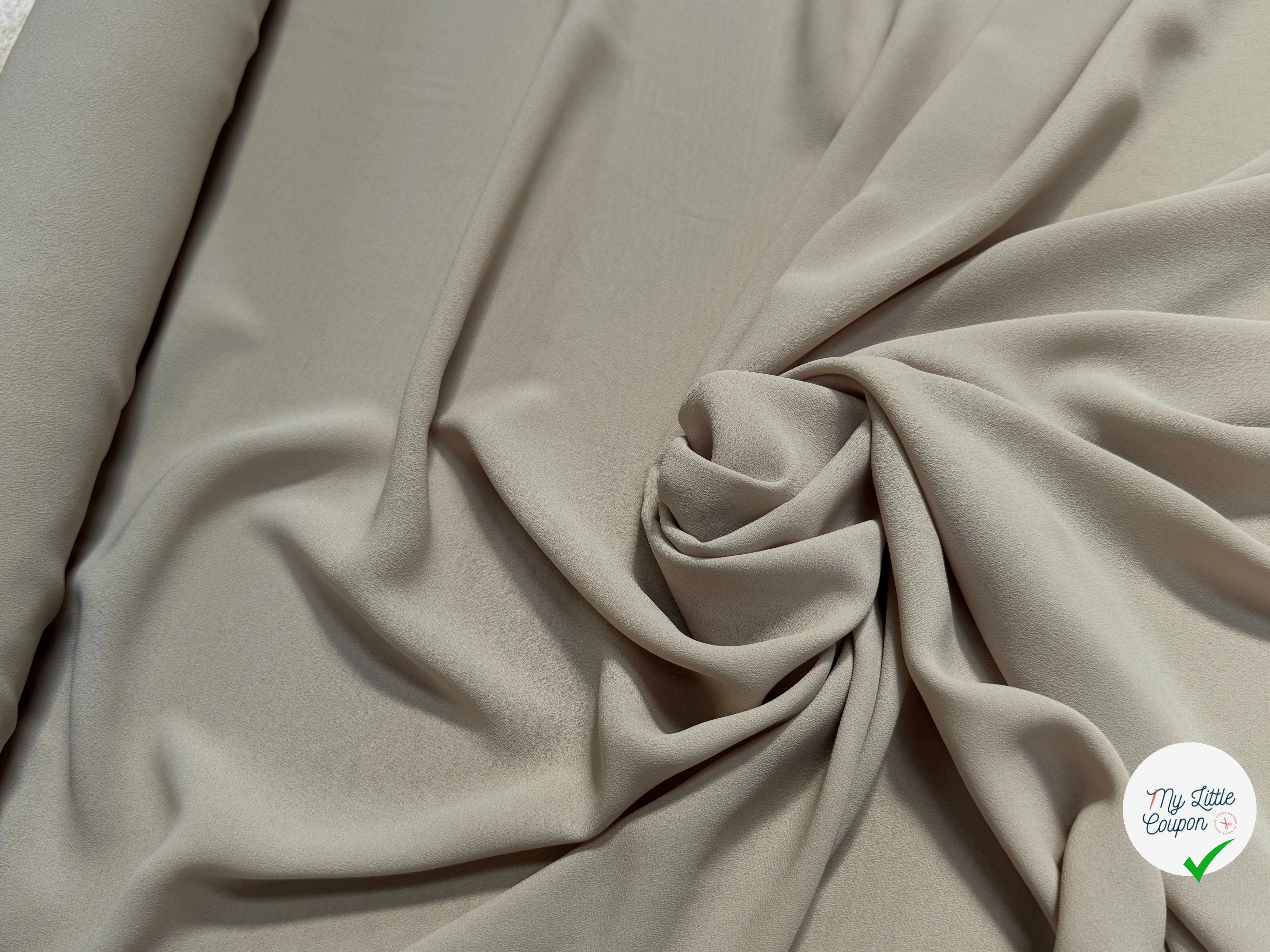 CREPE FLUIDE BEIGE SABLE BEAU TOMBÉ - My Little Coupon
