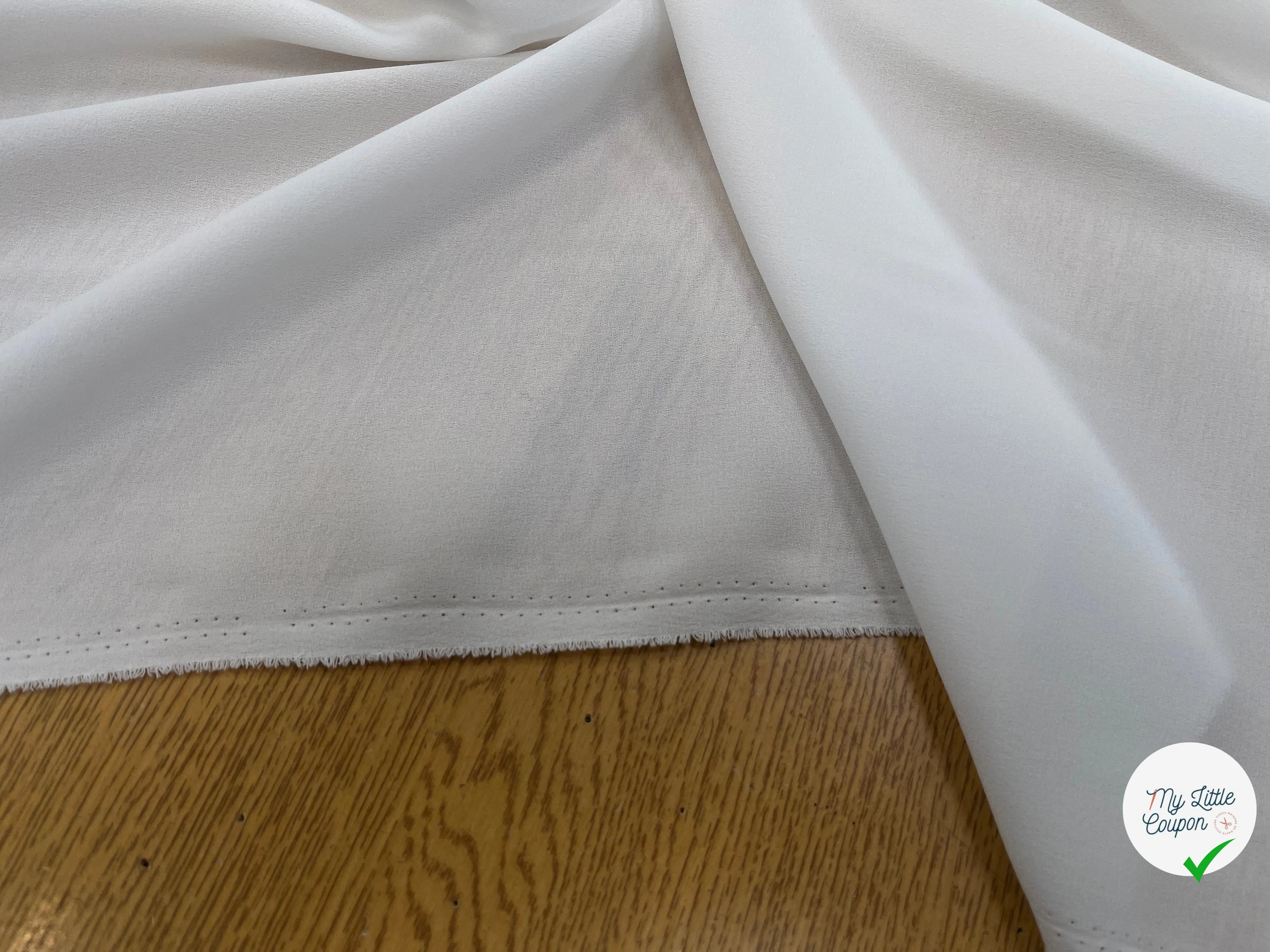 CREPE FLUIDE BLANC POLYESTER 138CM - My Little Coupon