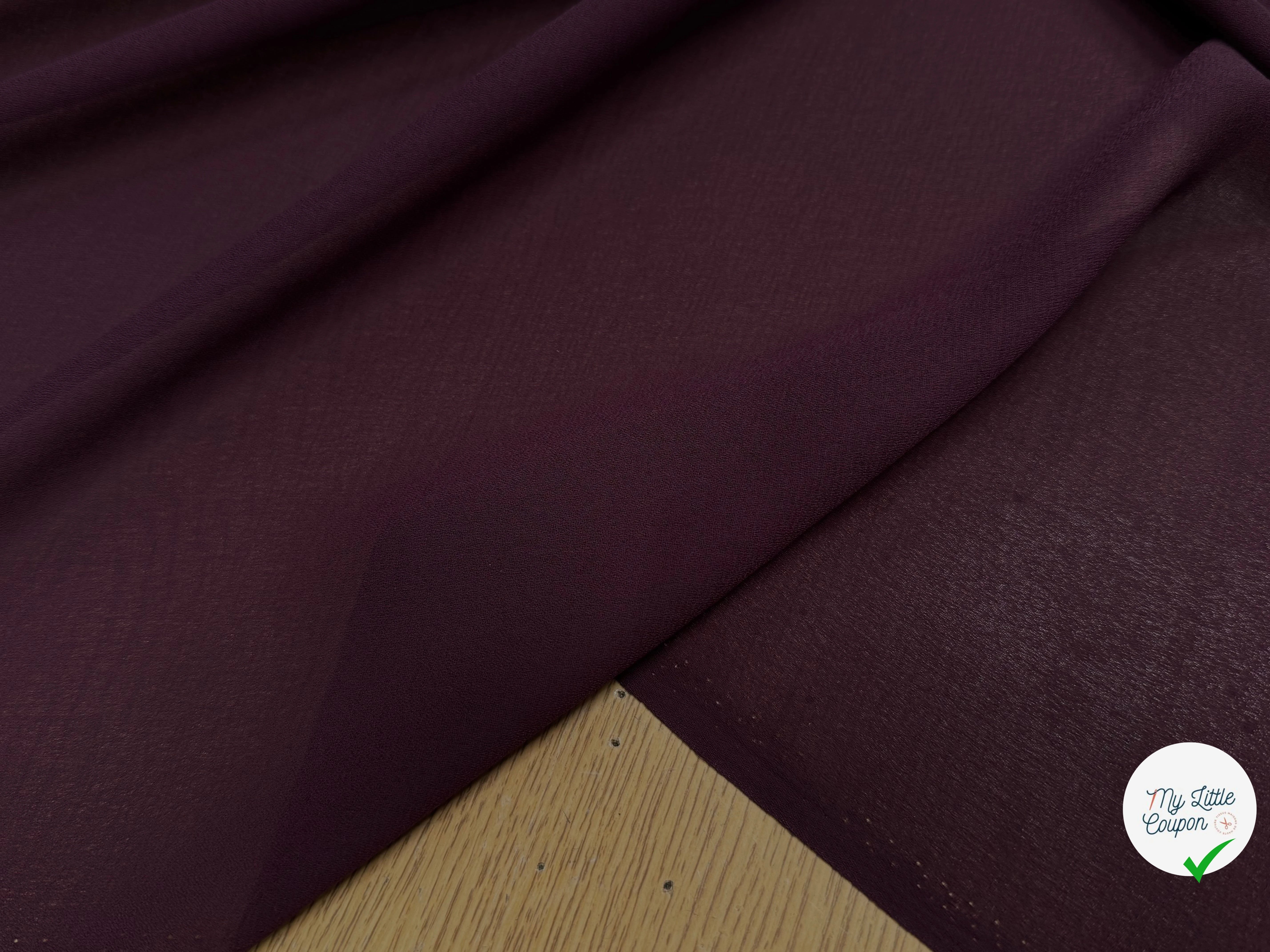 CREPE FLUIDE MAGNIFIQUE BORDEAUX 150CM - My Little Coupon
