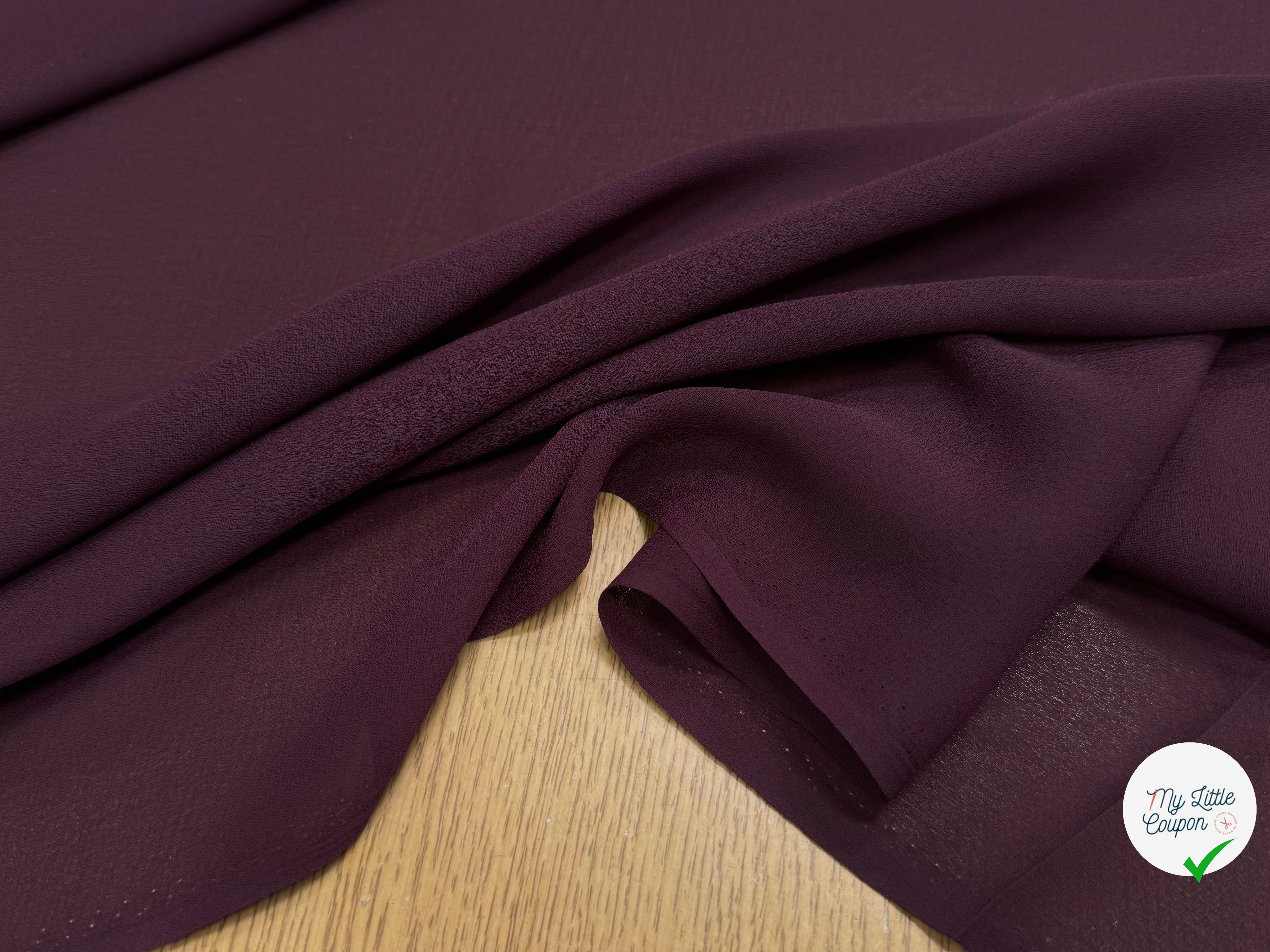 CREPE FLUIDE MAGNIFIQUE BORDEAUX 150CM - My Little Coupon