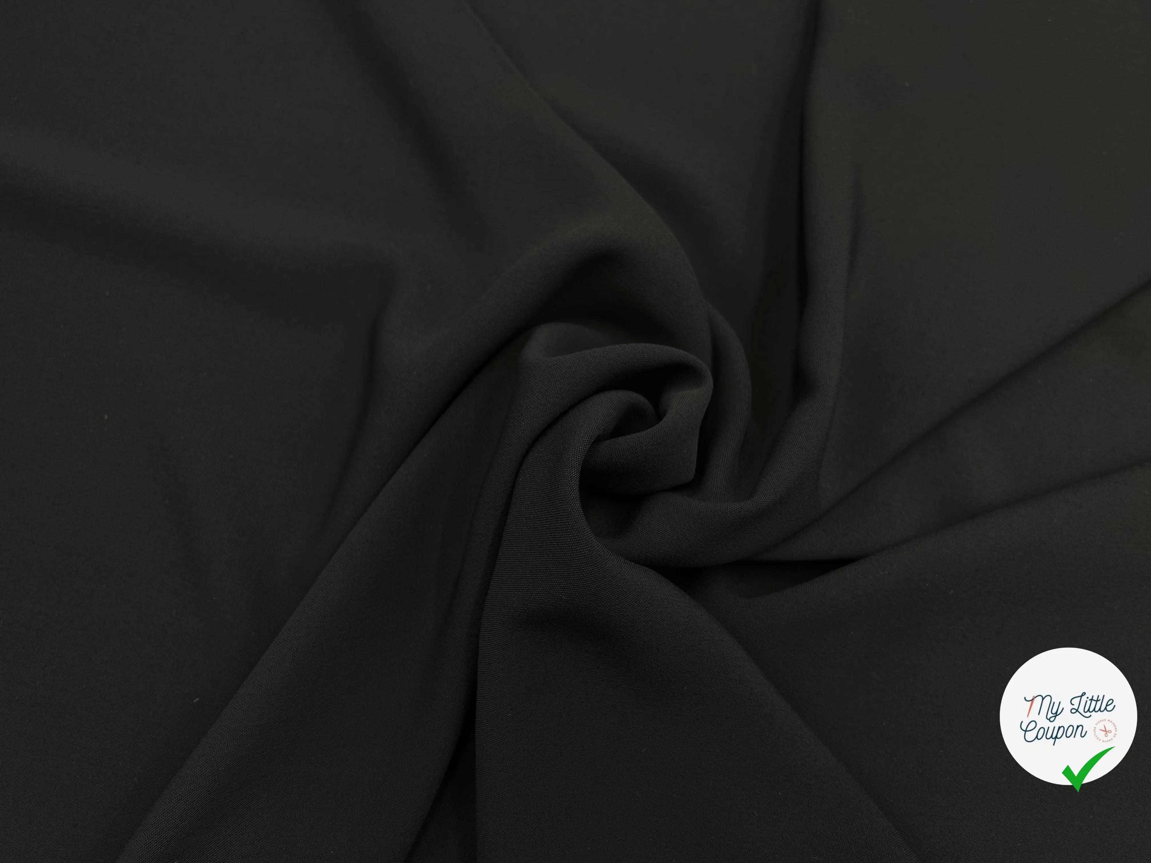 CRÊPE FLUIDE NOIR QUALITÉ JAPON - My Little Coupon - tissu - coudre