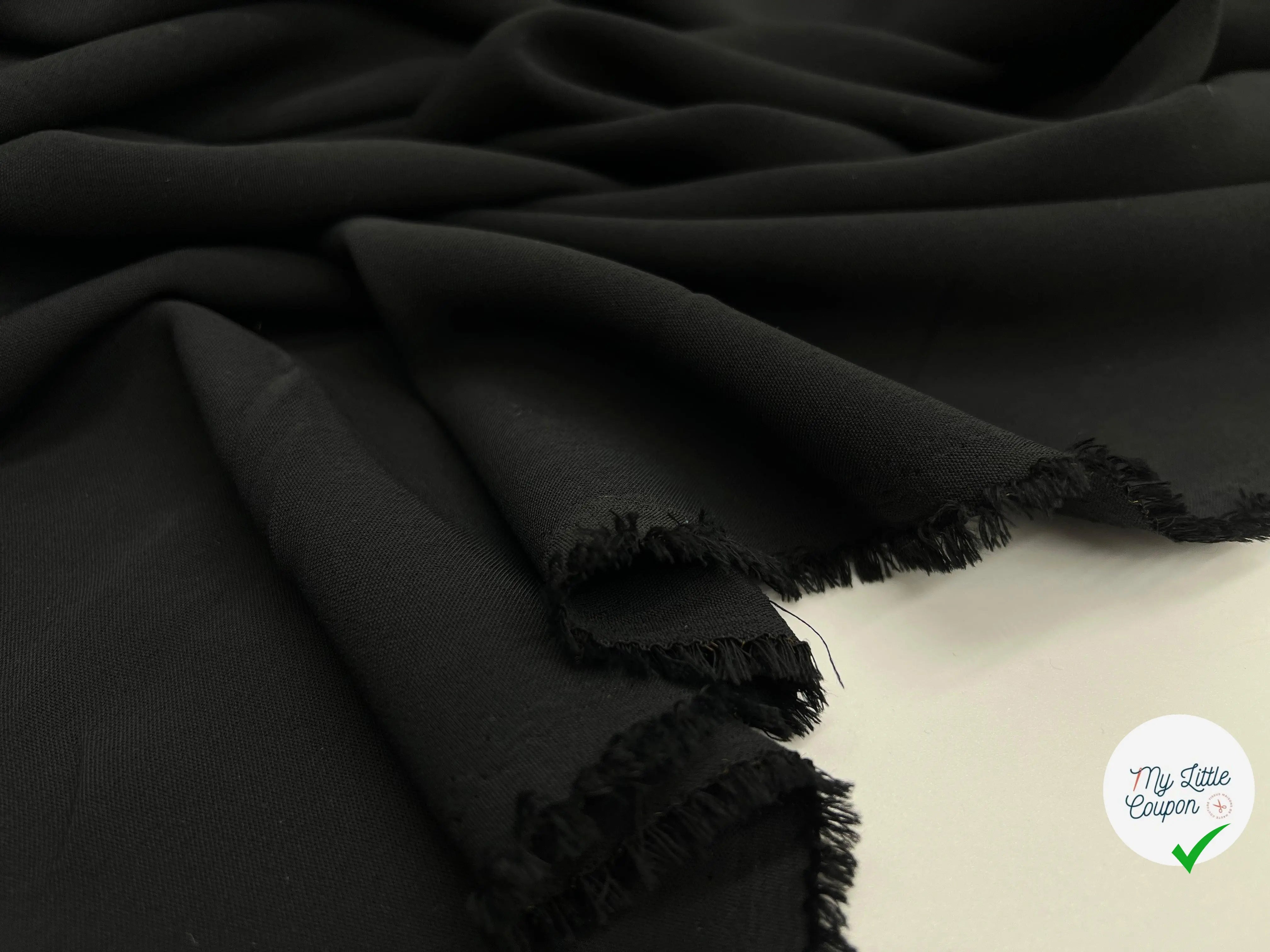 CRÊPE FLUIDE NOIR QUALITÉ JAPON - My Little Coupon - tissu - coudre