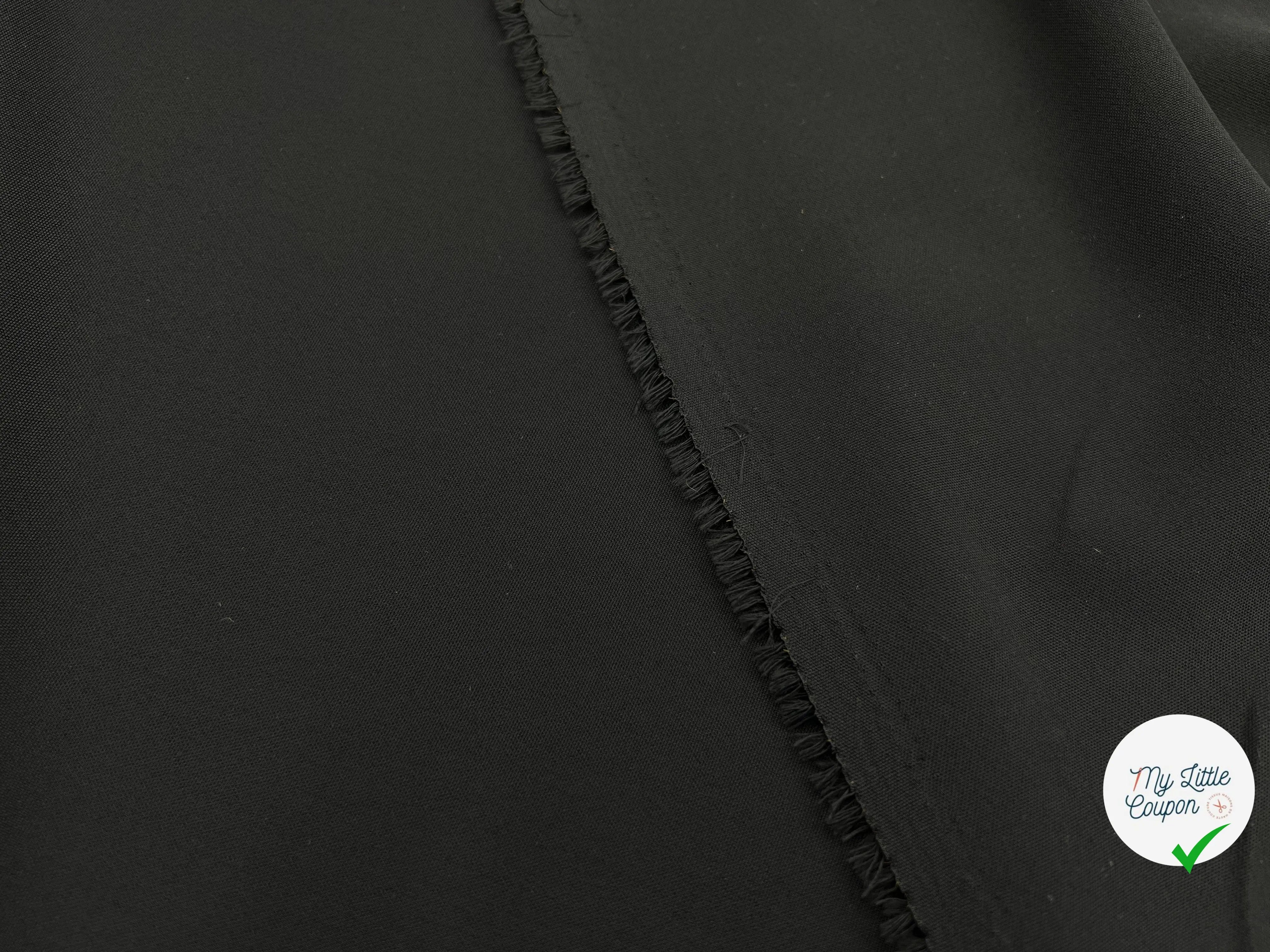 CRÊPE FLUIDE NOIR QUALITÉ JAPON - My Little Coupon - tissu - coudre