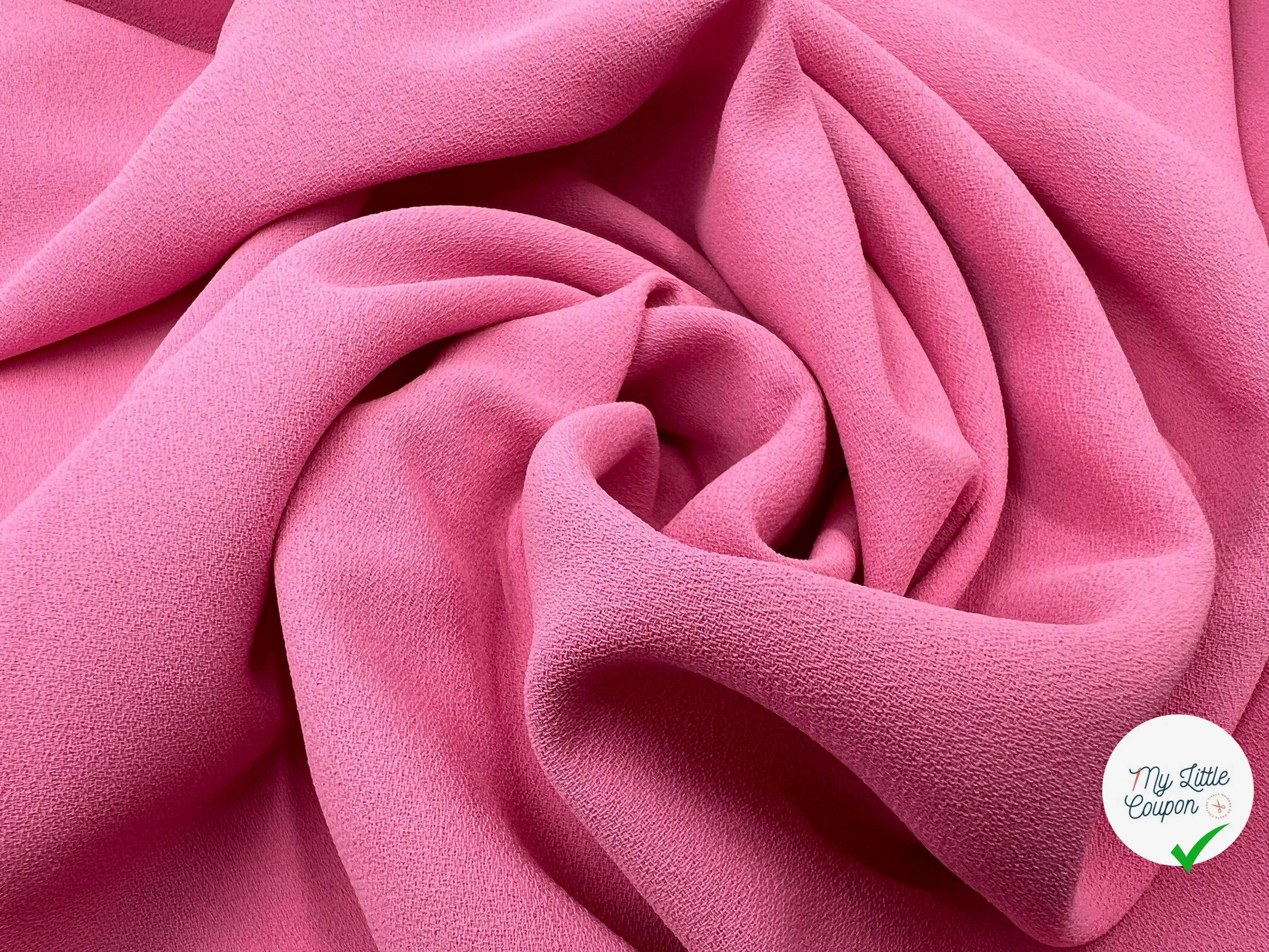CRÊPE FLUIDE ROSE CANDY - My Little Coupon - tissu - coudre