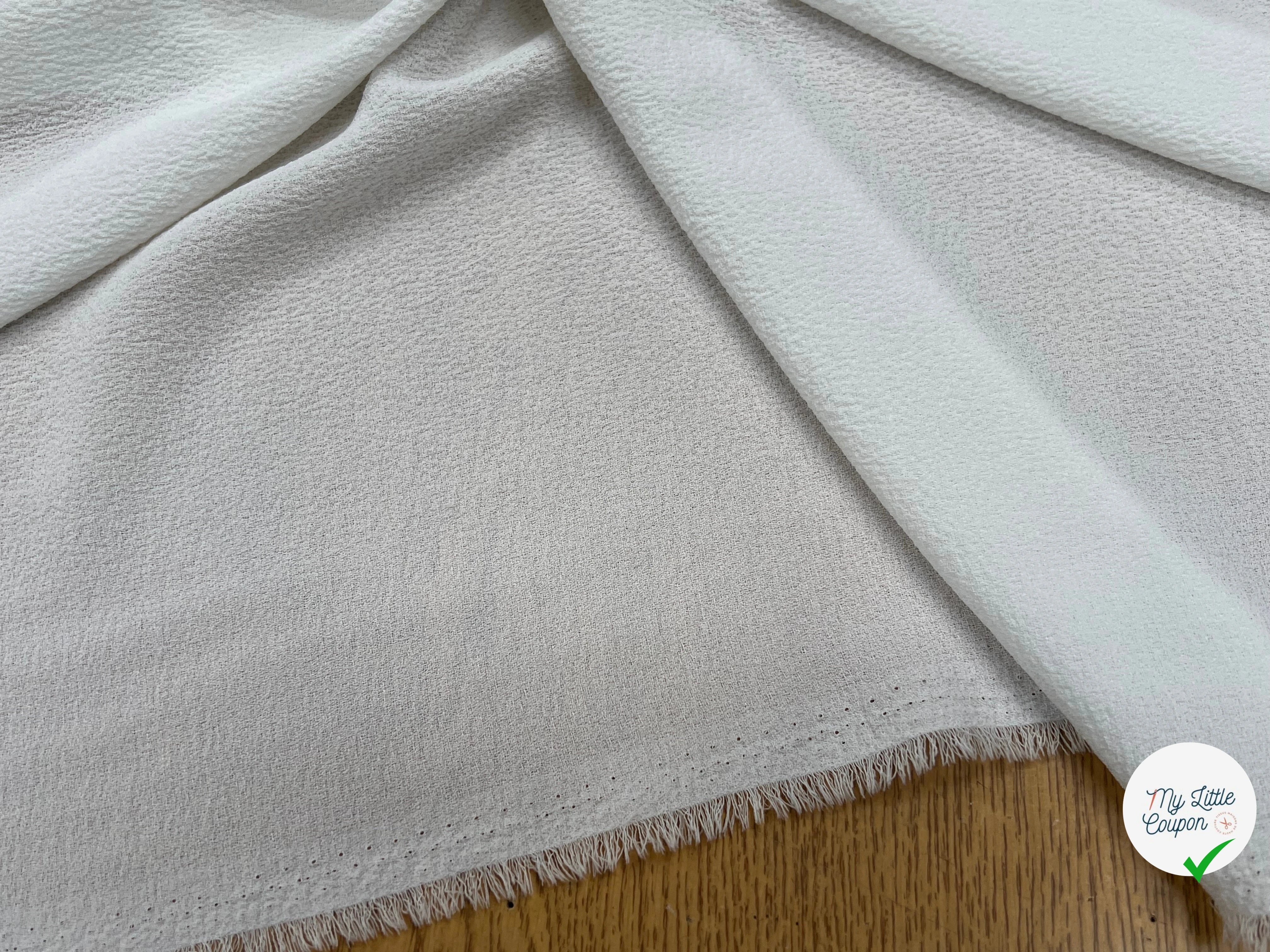 CREPE GAUFFRÉ BLANC FABRICATION FRANÇAISE - My Little Coupon