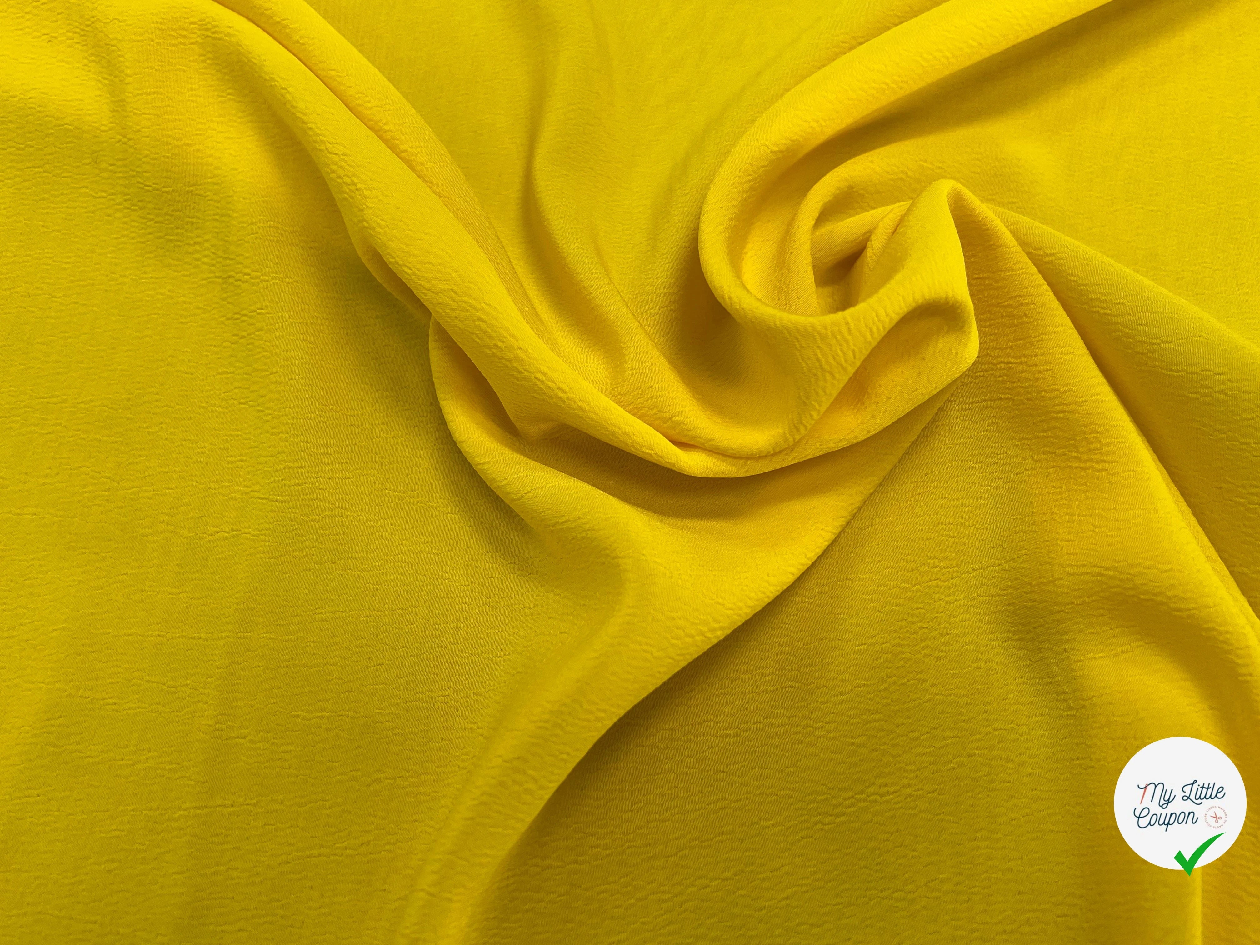 CRÈPE GAUFRÉ JAUNE 150CM POLYESTER - My Little Coupon
