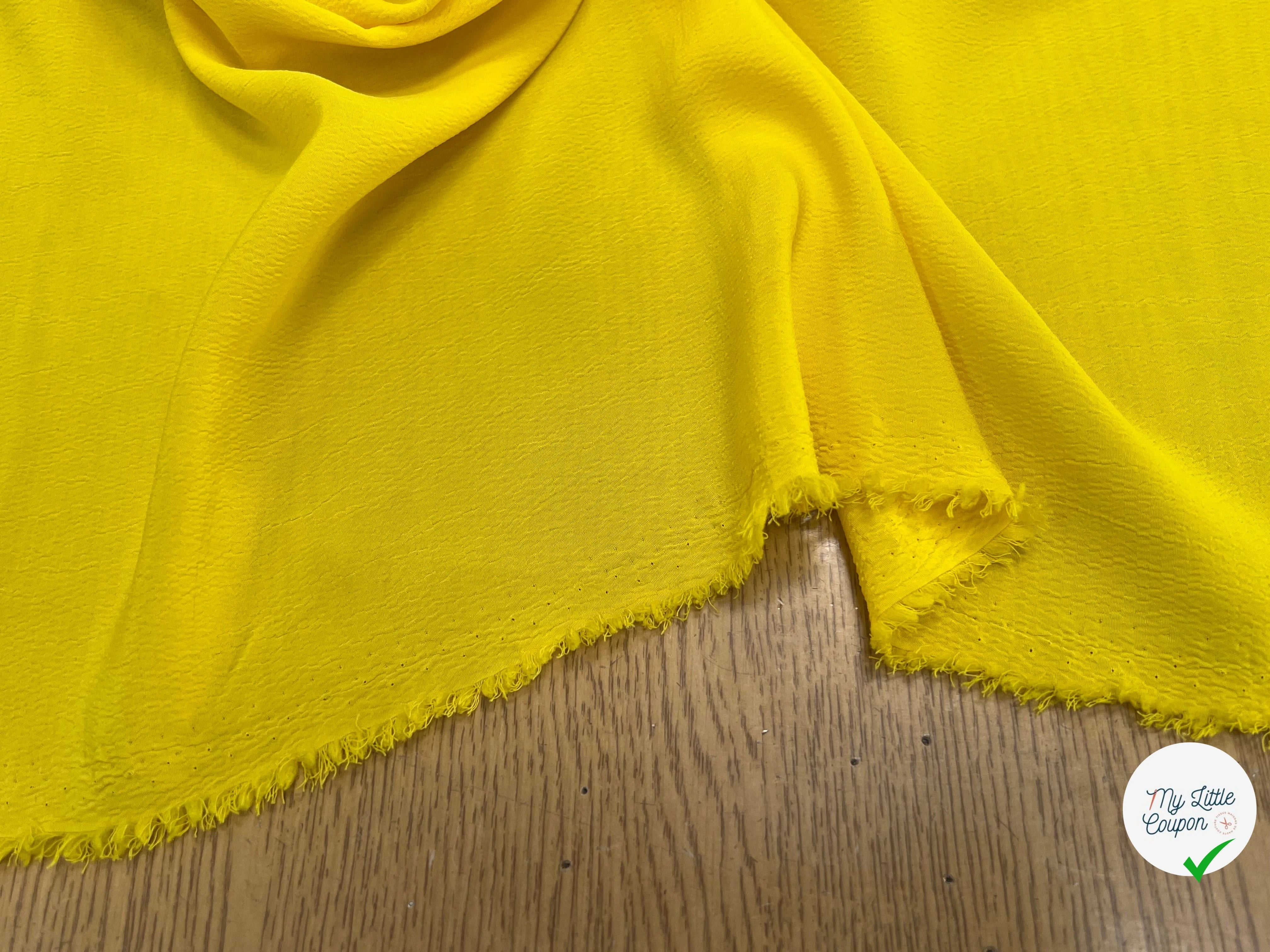 CRÈPE GAUFRÉ JAUNE 150CM POLYESTER - My Little Coupon