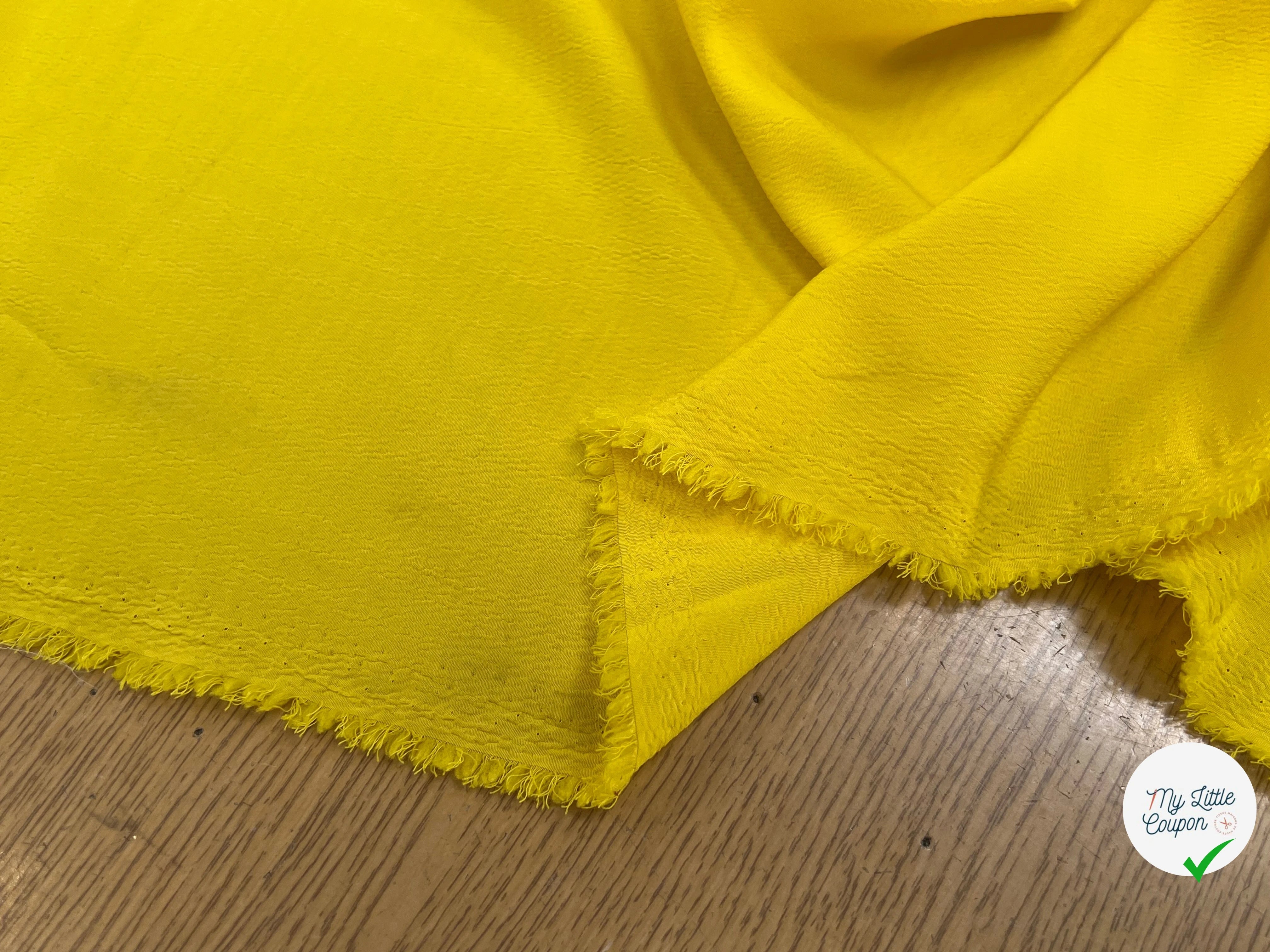 CRÈPE GAUFRÉ JAUNE 150CM POLYESTER - My Little Coupon