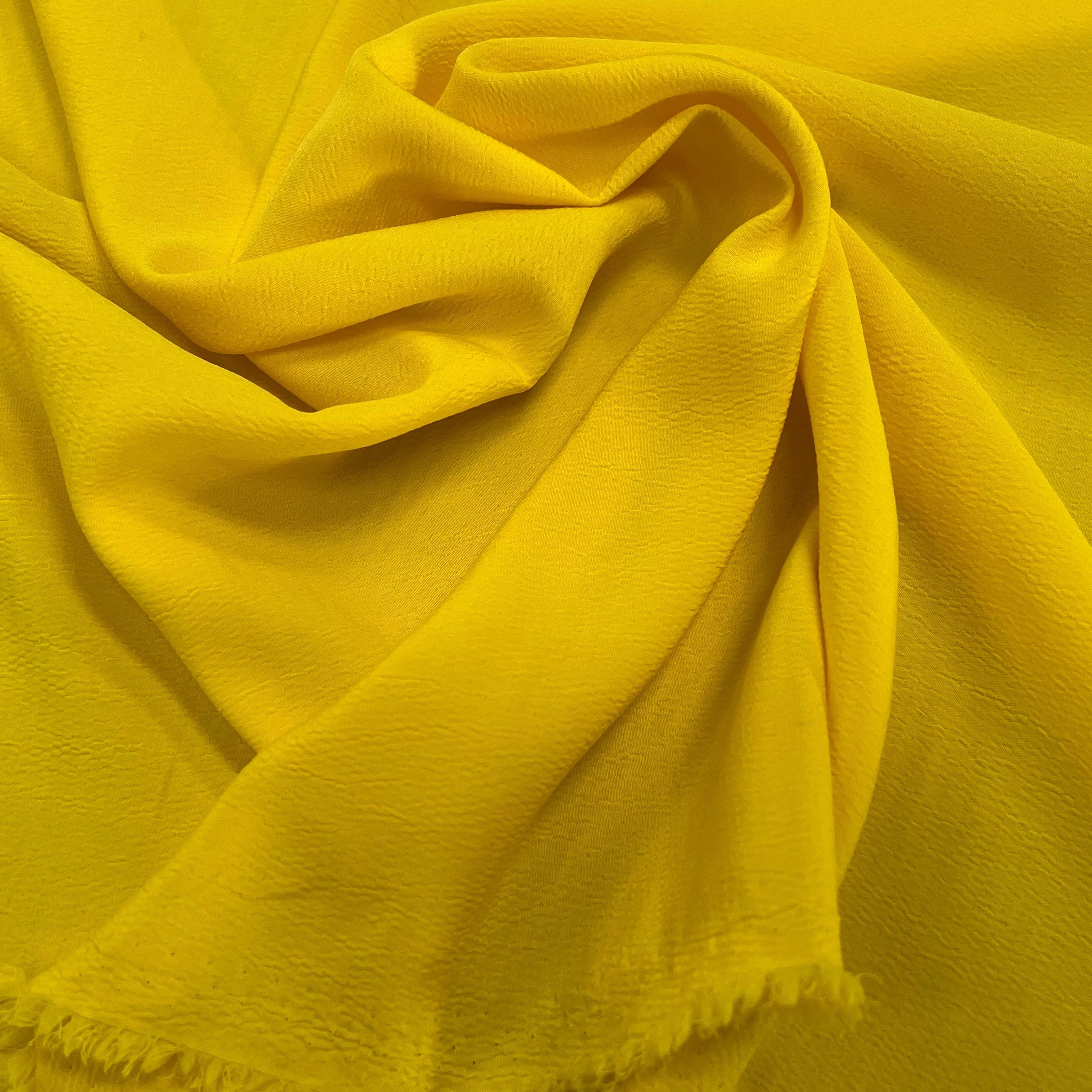 CRÈPE GAUFRÉ JAUNE 150CM POLYESTER - My Little Coupon