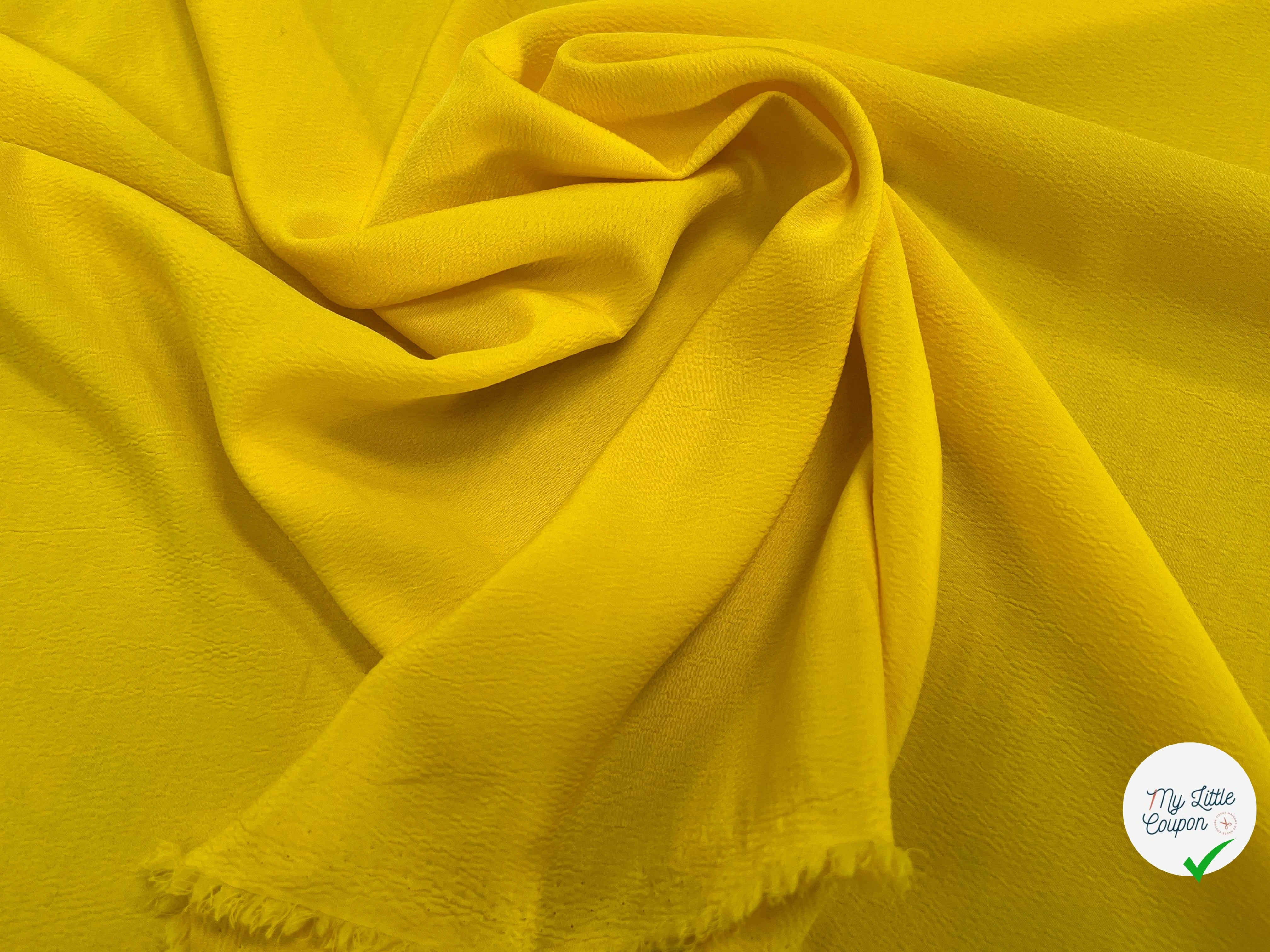 CRÈPE GAUFRÉ JAUNE 150CM POLYESTER - My Little Coupon