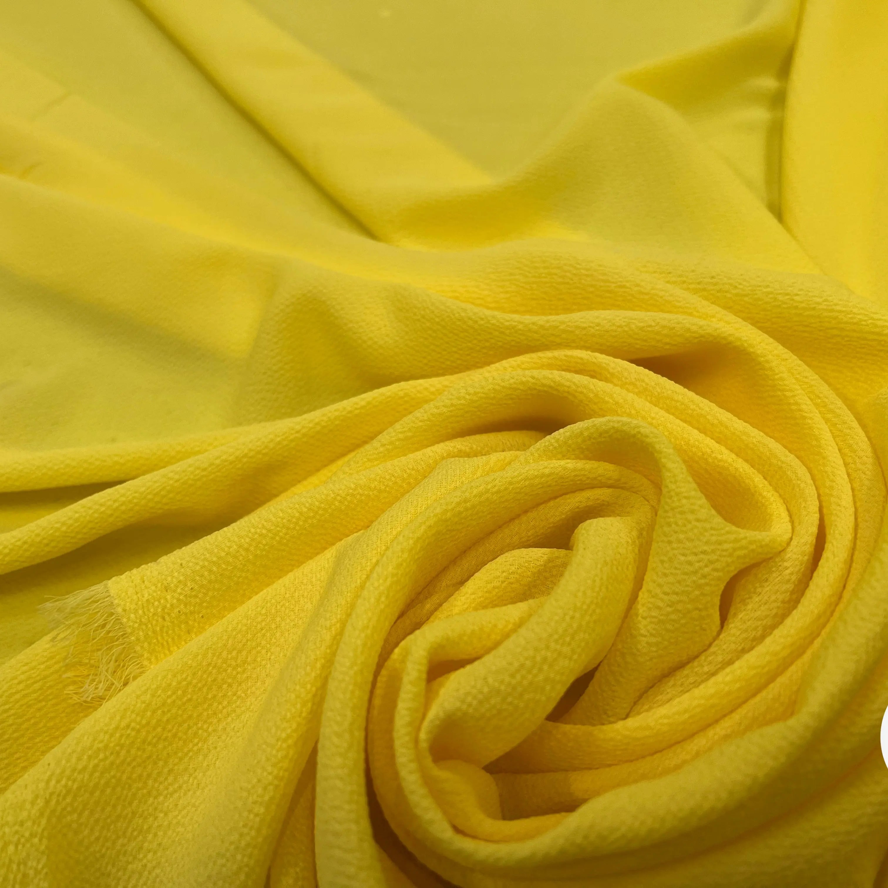 CRÊPE GAUFRE JAUNE CITRON DE MENTON STRETCH MSO