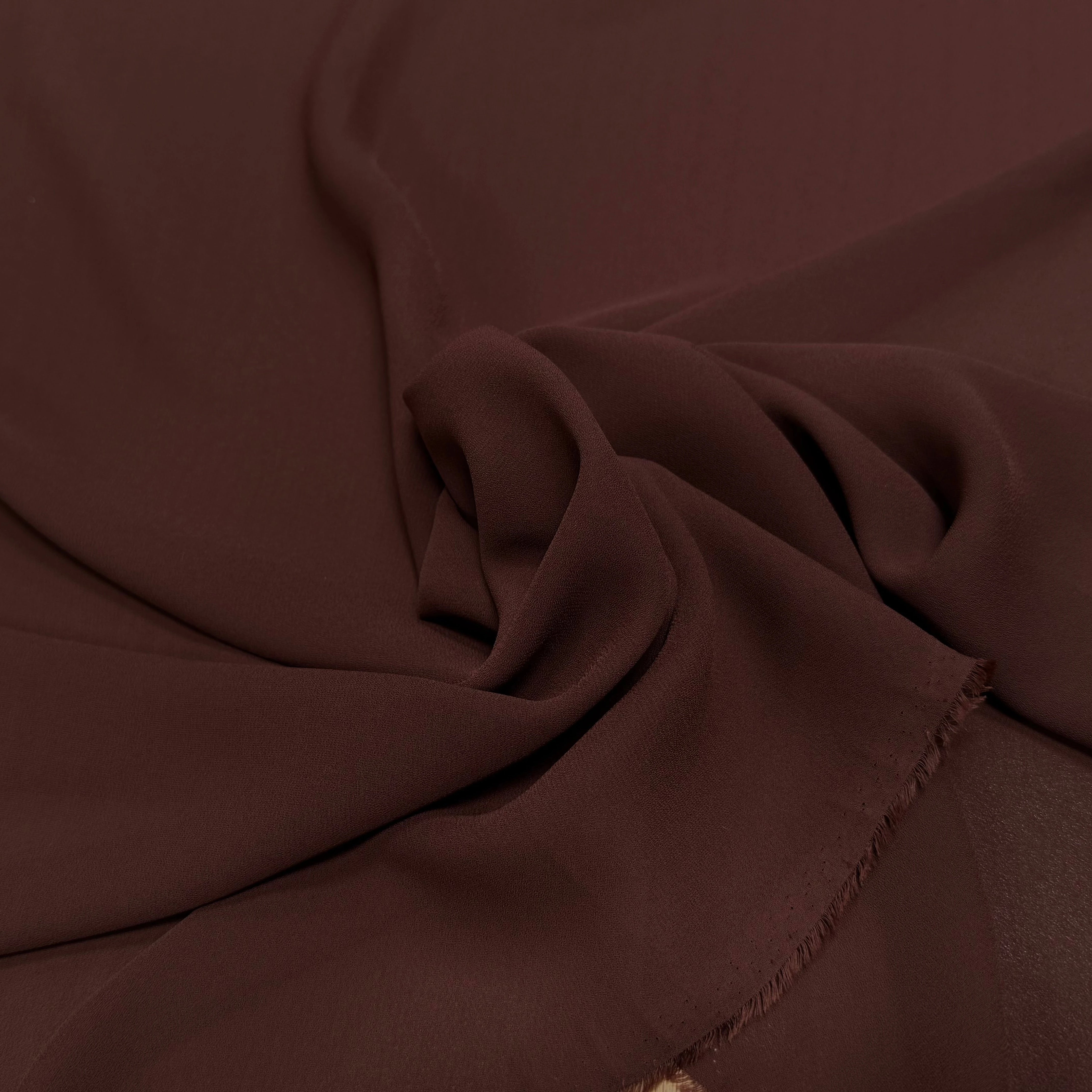 CREPE GEORGETTE CHOCO MARRON - My Little Coupon
