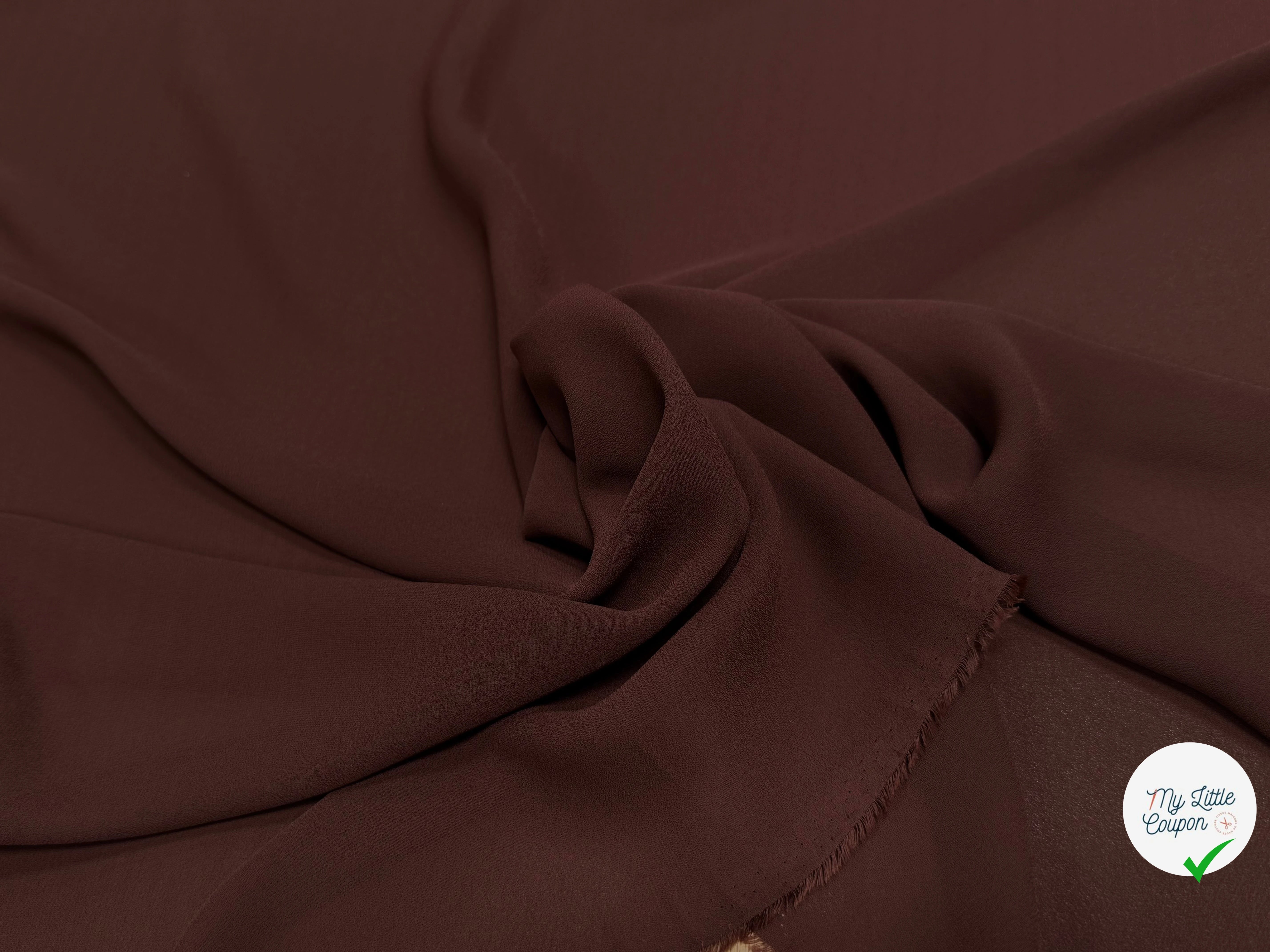 CREPE GEORGETTE CHOCO MARRON - My Little Coupon