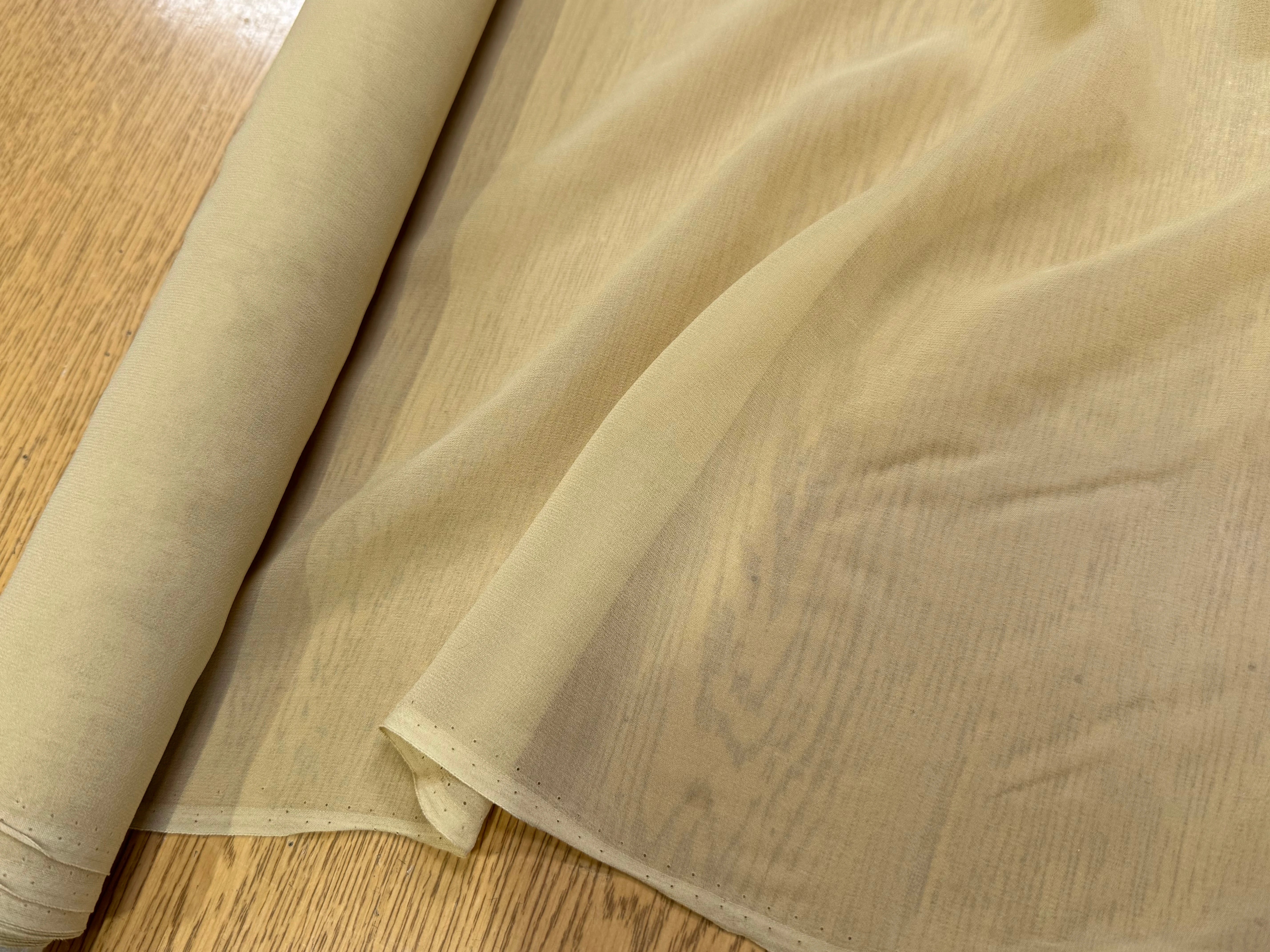 CREPE GEORGETTE DE SOIE GOLD - My Little Coupon
