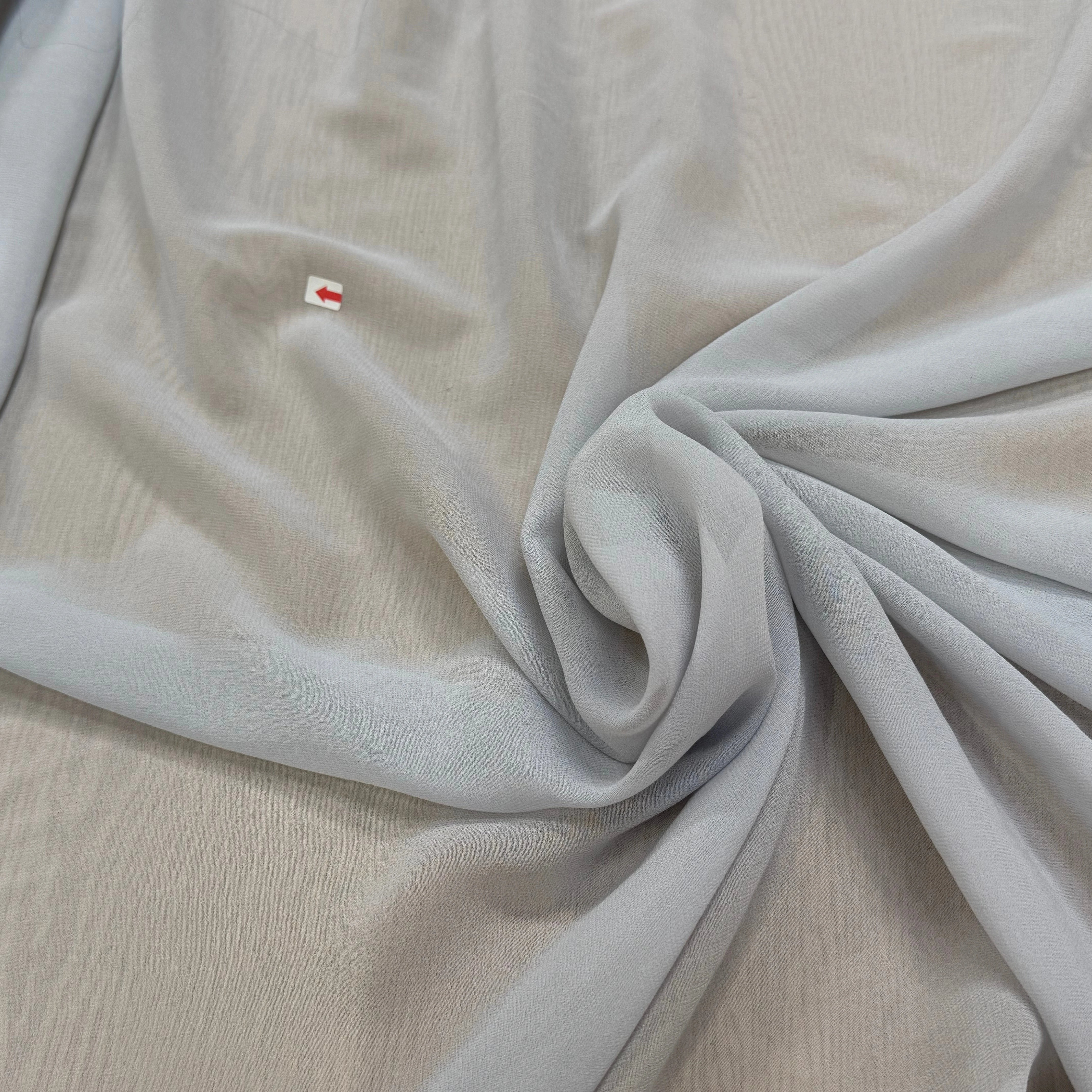 CREPE GEORGETTE DE SOIE GRIS SOURIS - My Little Coupon