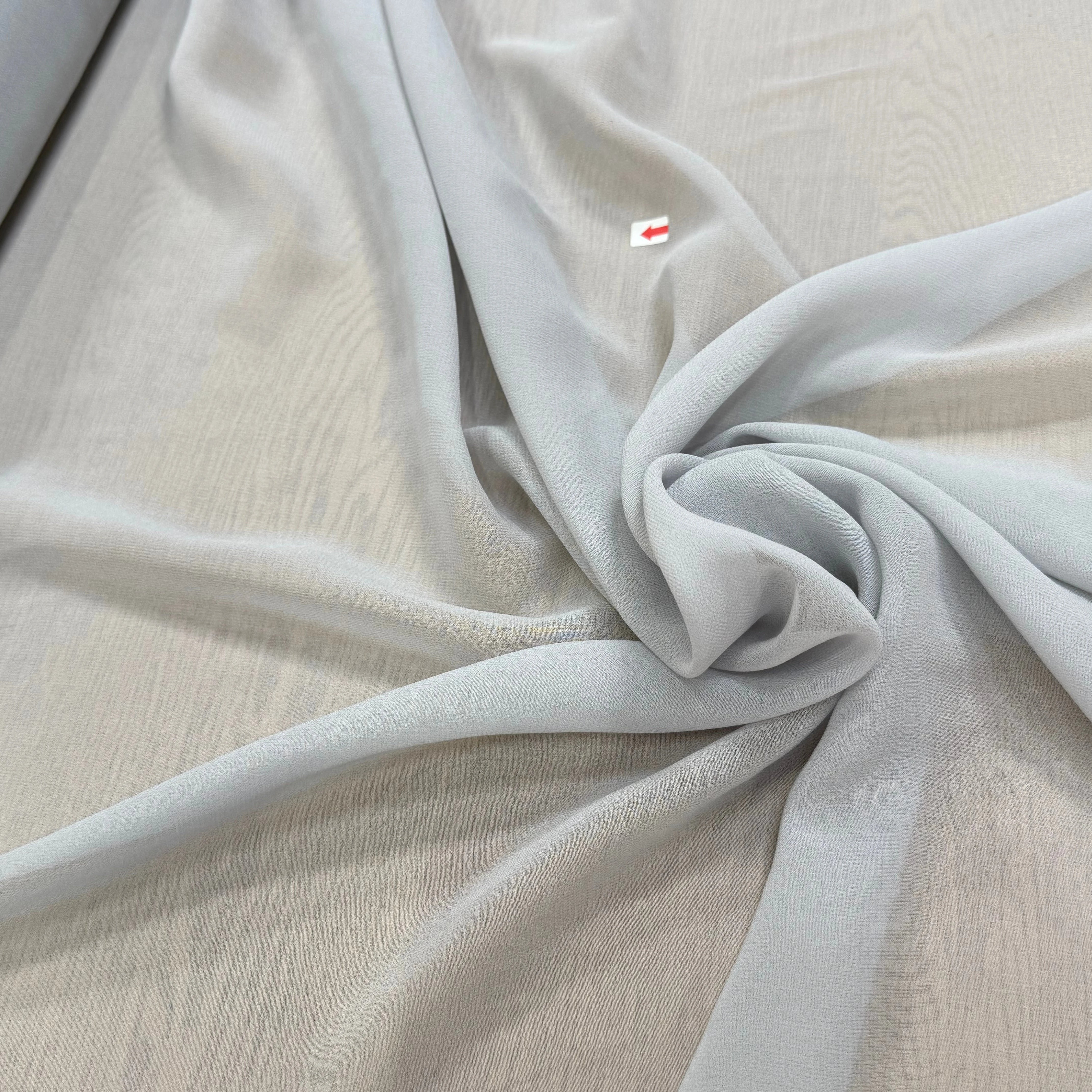 CREPE GEORGETTE DE SOIE GRIS SOURIS - My Little Coupon