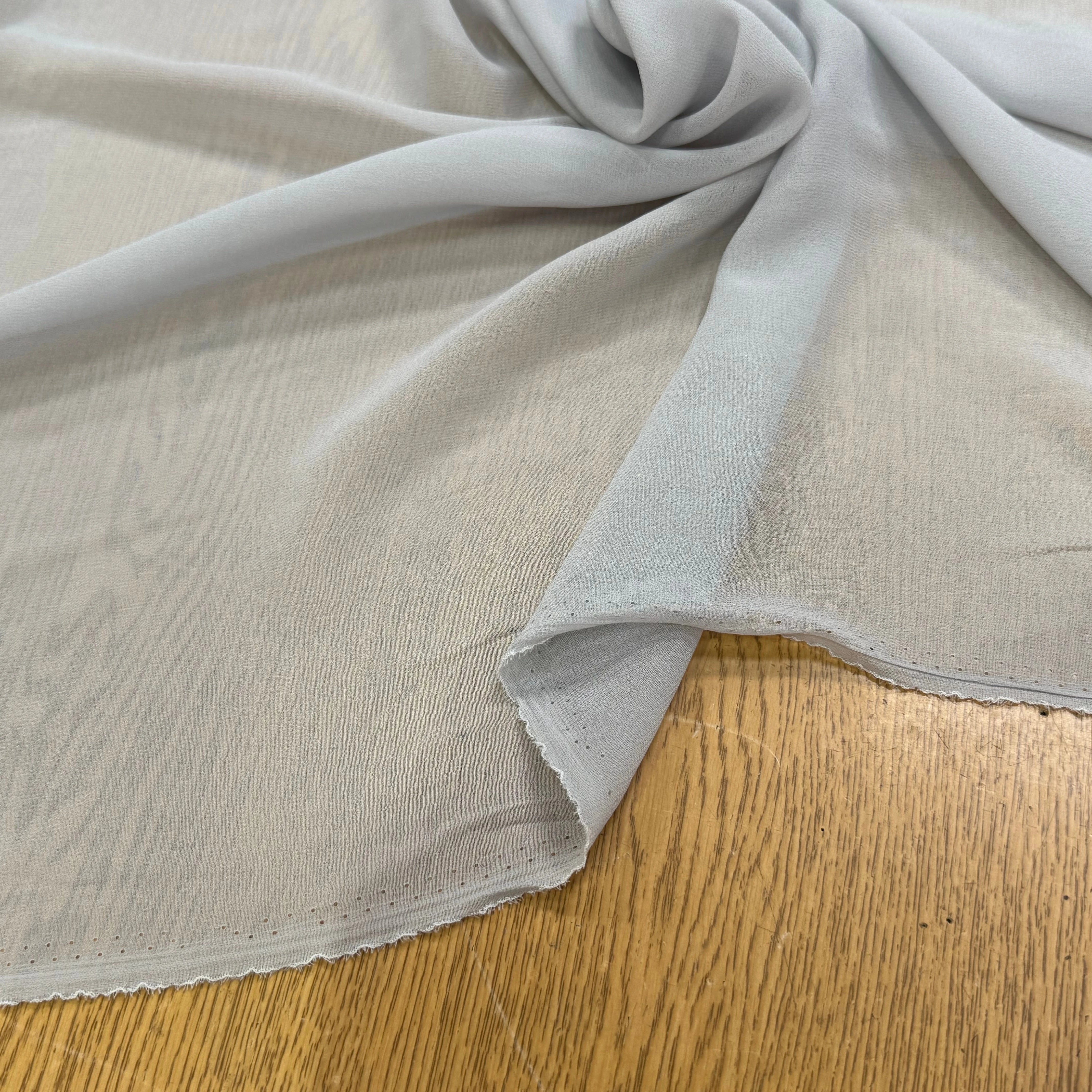 CREPE GEORGETTE DE SOIE GRIS SOURIS - My Little Coupon