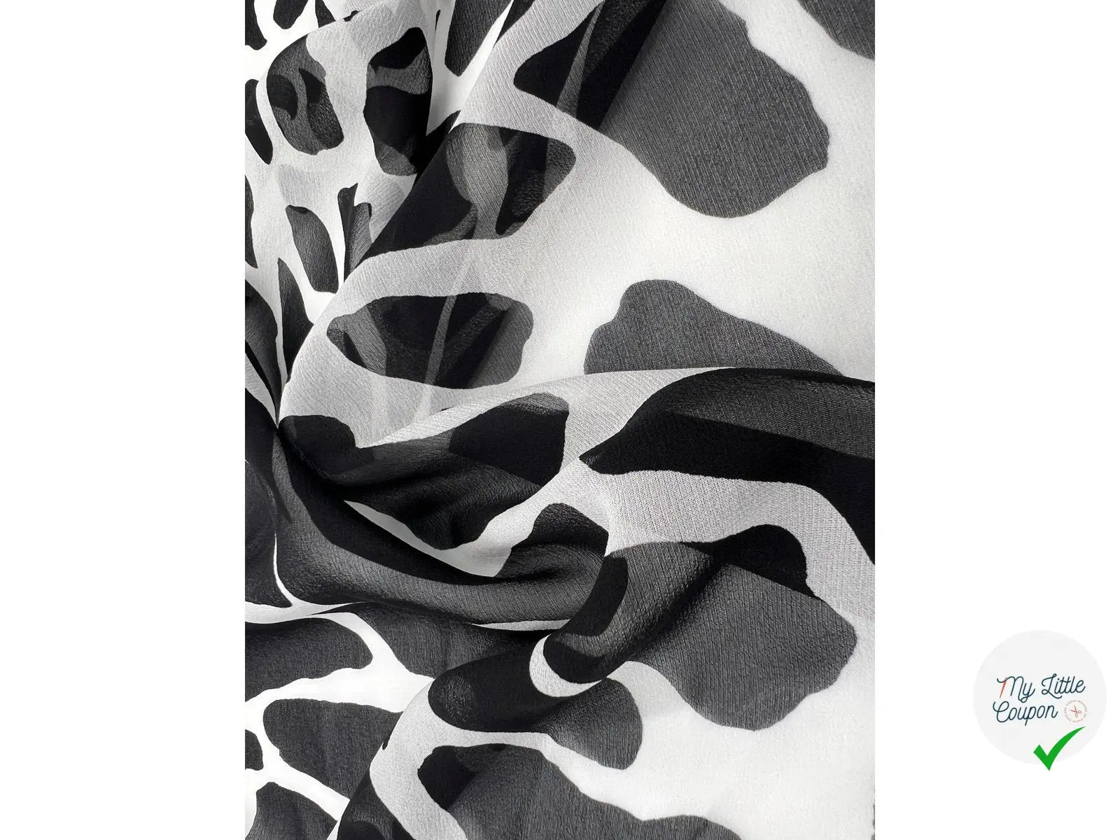 CRÊPE GEORGETTE DE SOIE IMPRIMÉ GIRAFE - My Little Coupon - tissu - coudre