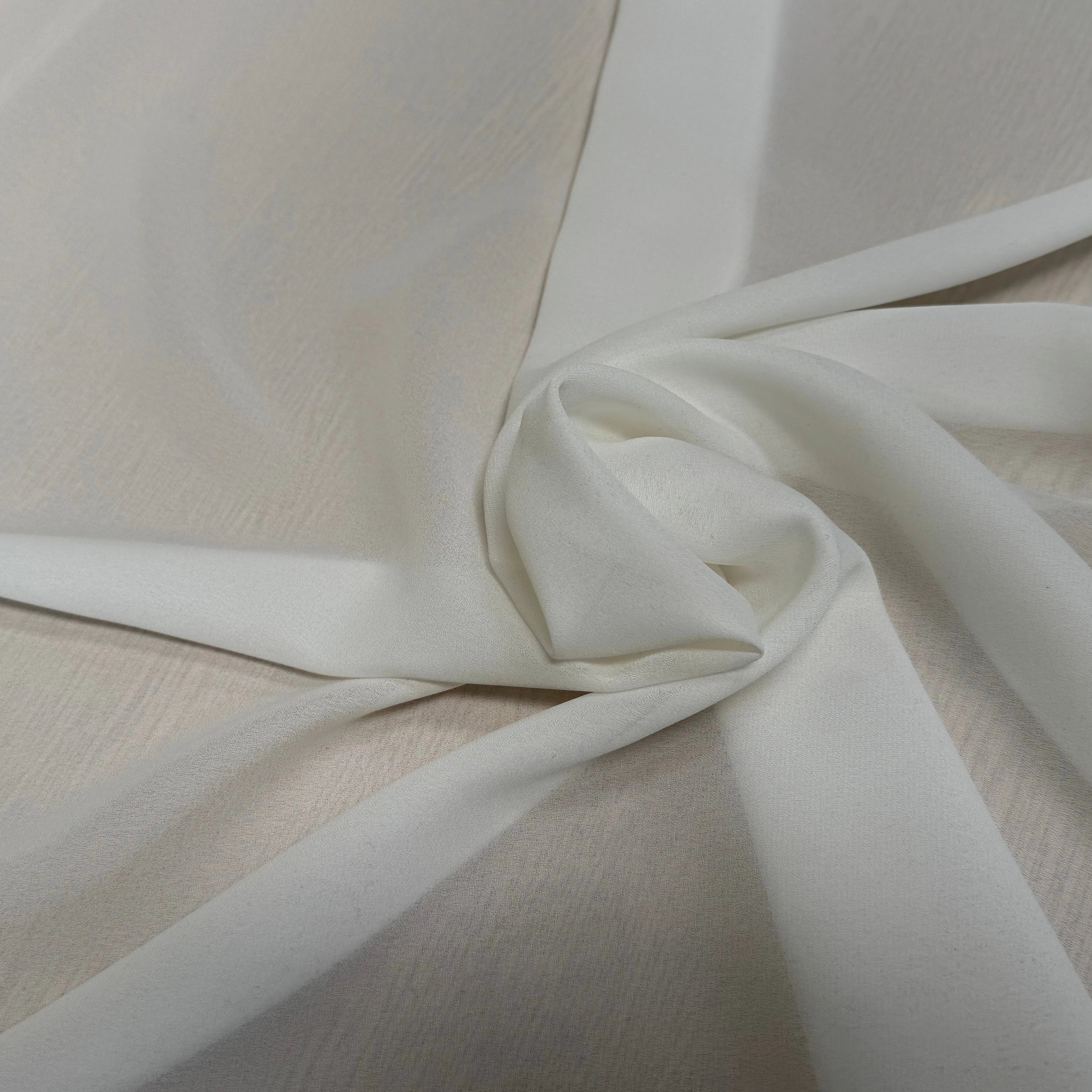 CREPE GEORGETTE ÉCRU FLUIDE 160 - My Little Coupon
