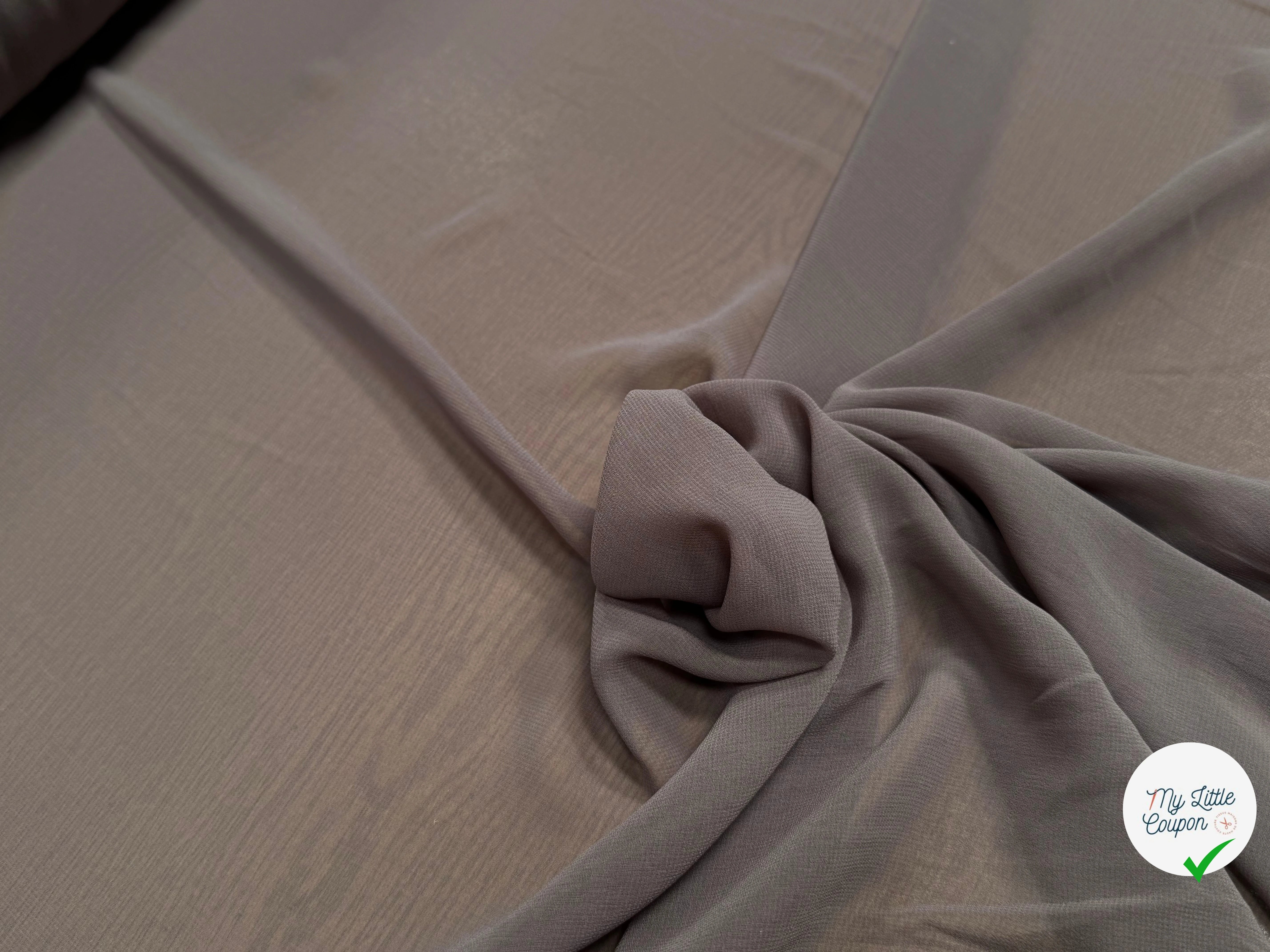CREPE GEORGETTE FLUIDE SAND - My Little Coupon