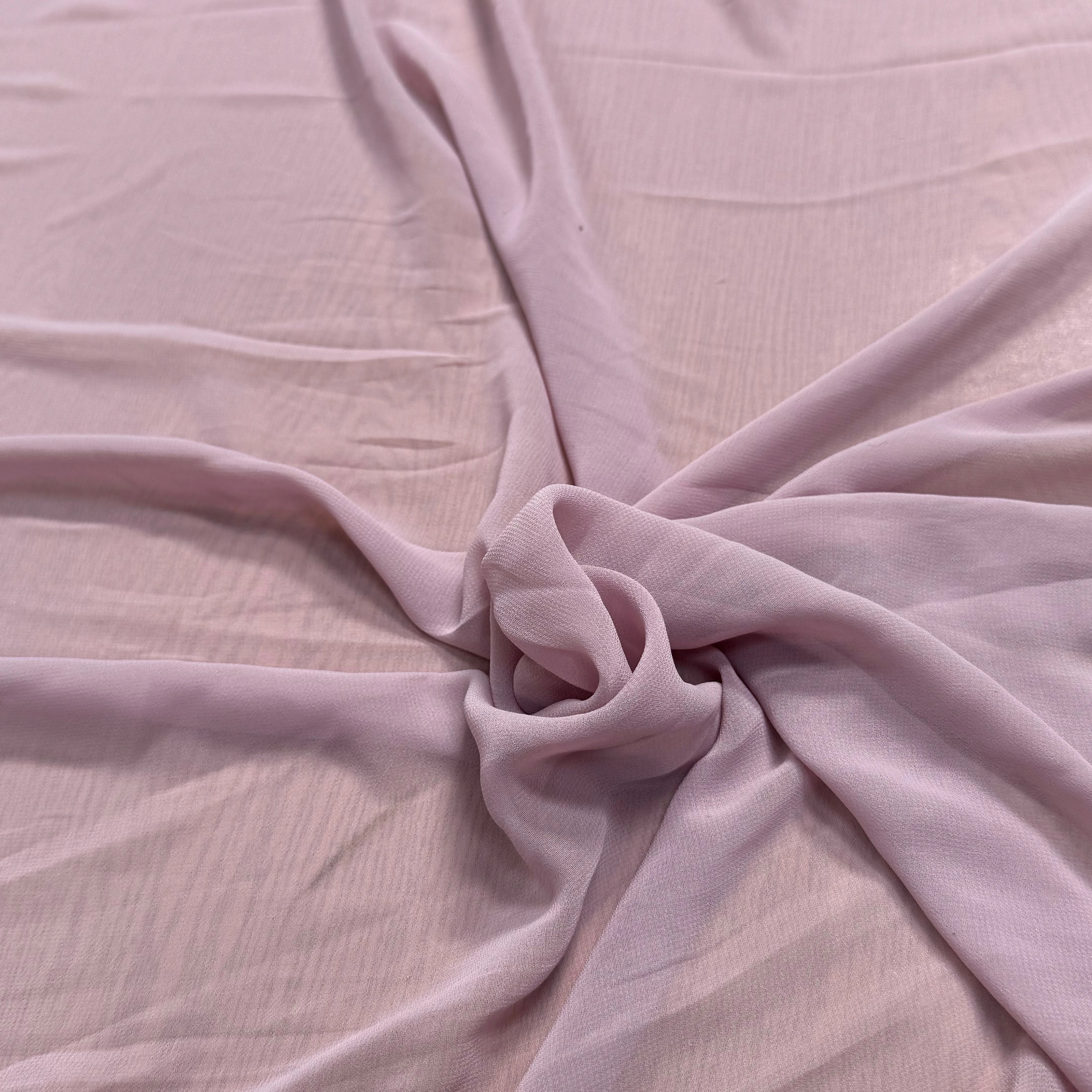CREPE GEORGETTE FLUIDE VIEUX ROSE - My Little Coupon