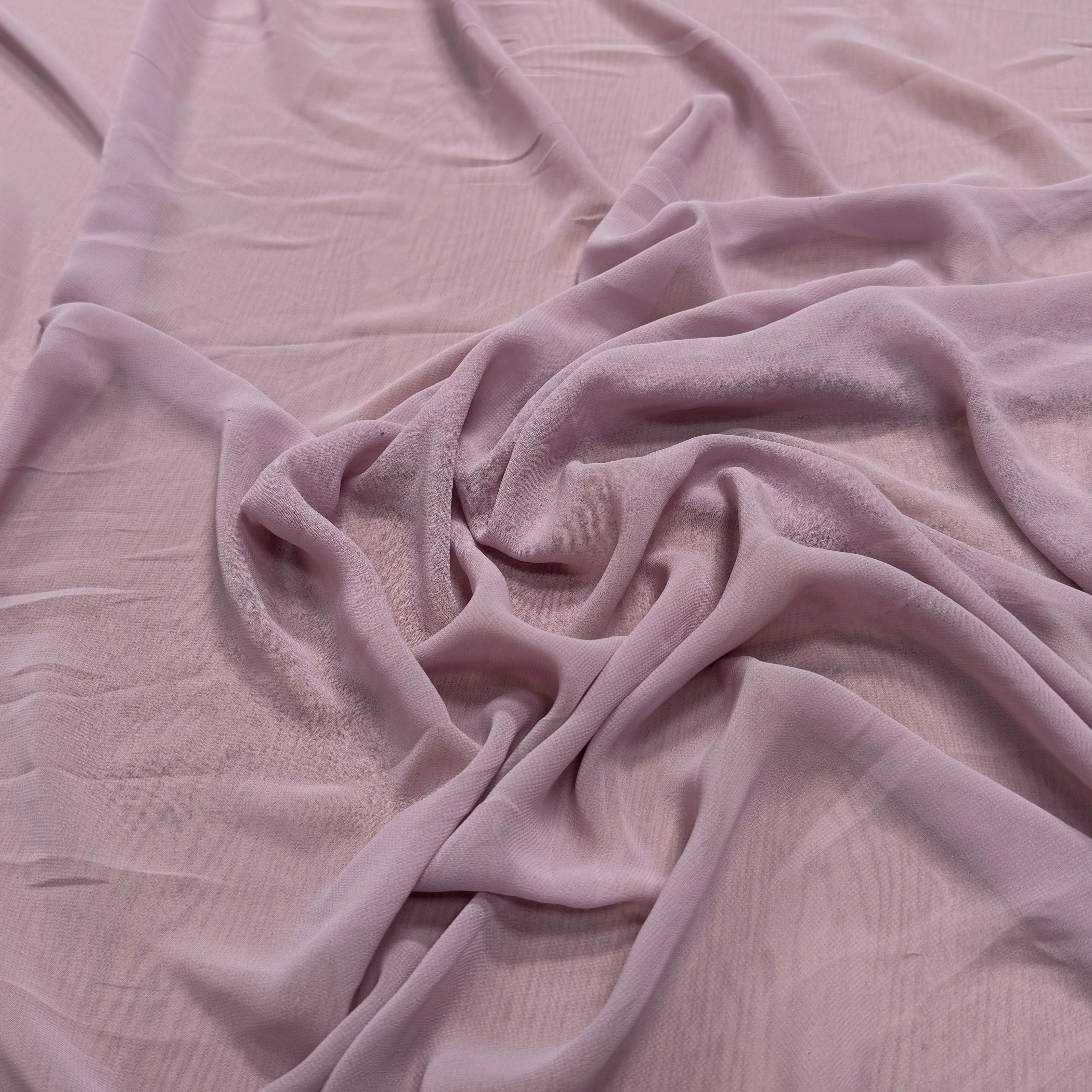 CREPE GEORGETTE FLUIDE VIEUX ROSE - My Little Coupon