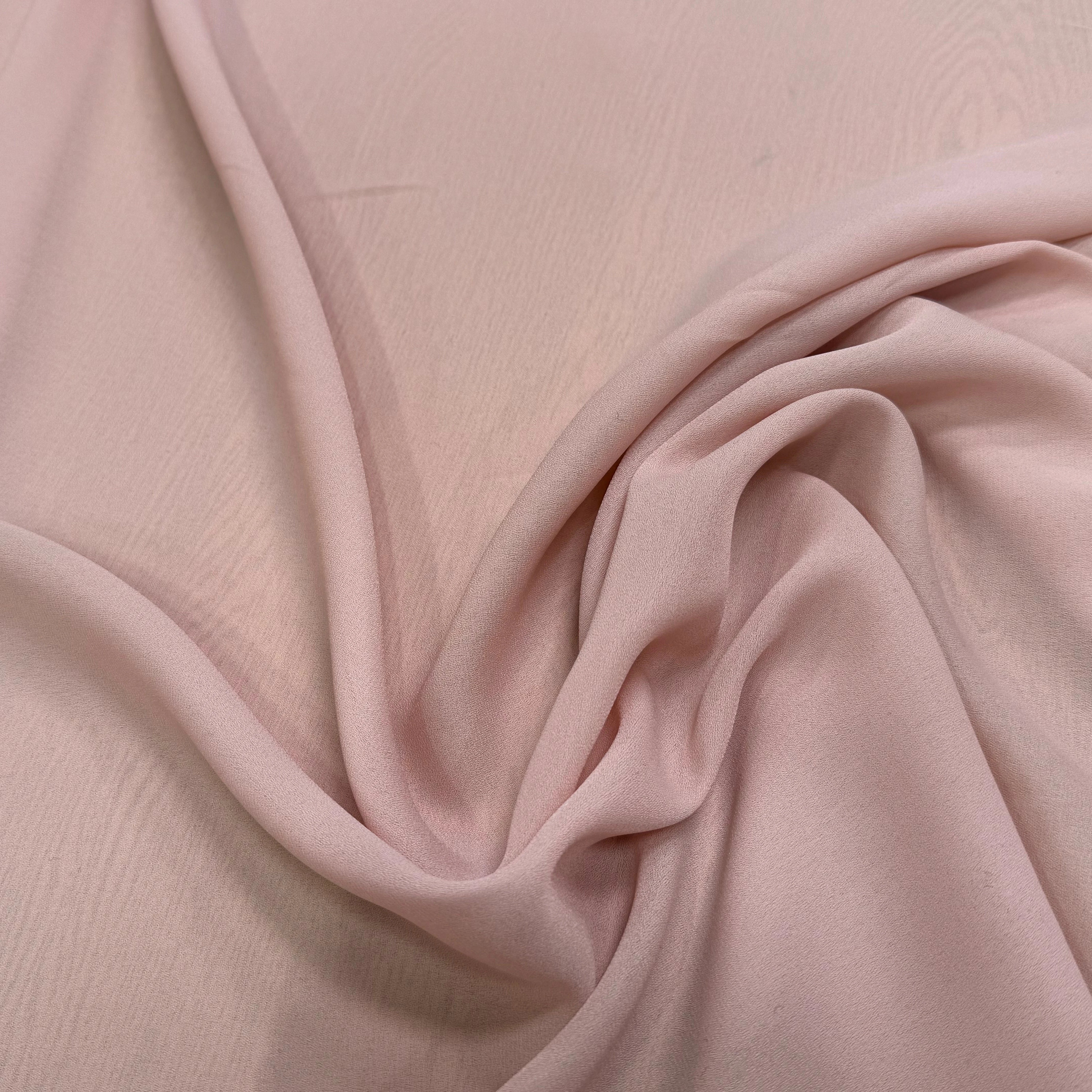 CREPE GEORGETTE ROSE PALE - My Little Coupon