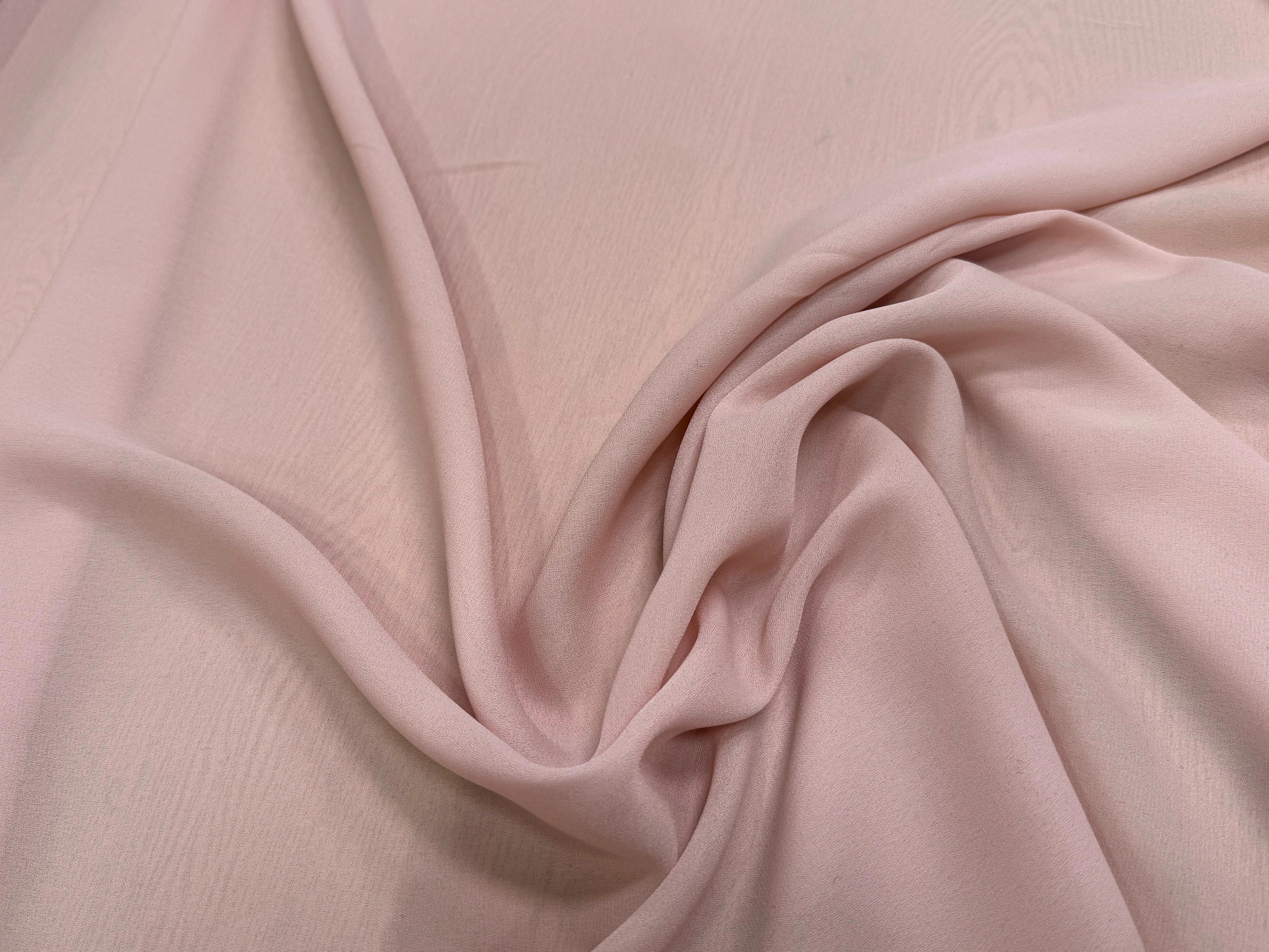 CREPE GEORGETTE ROSE PALE - My Little Coupon