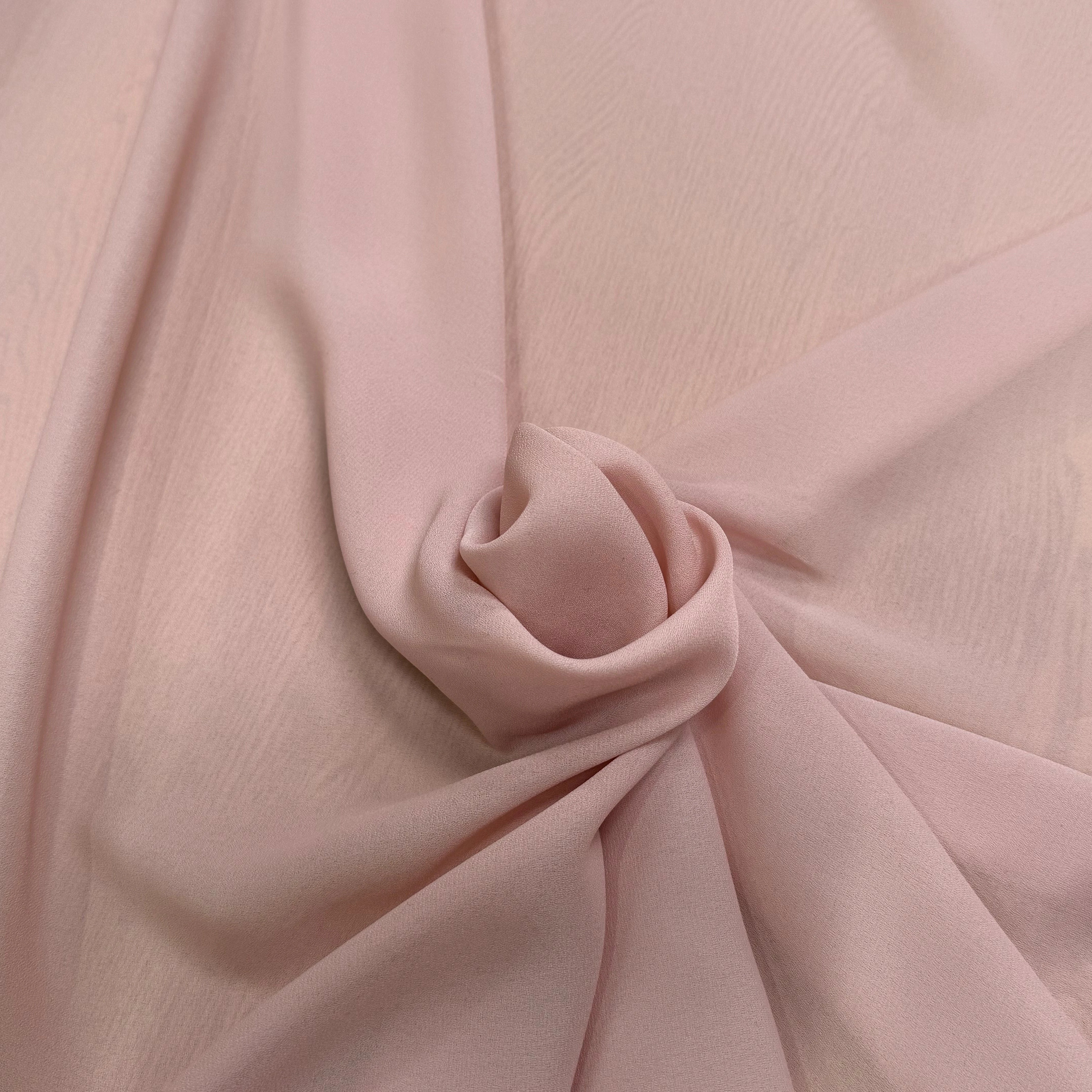 CREPE GEORGETTE ROSE PALE - My Little Coupon
