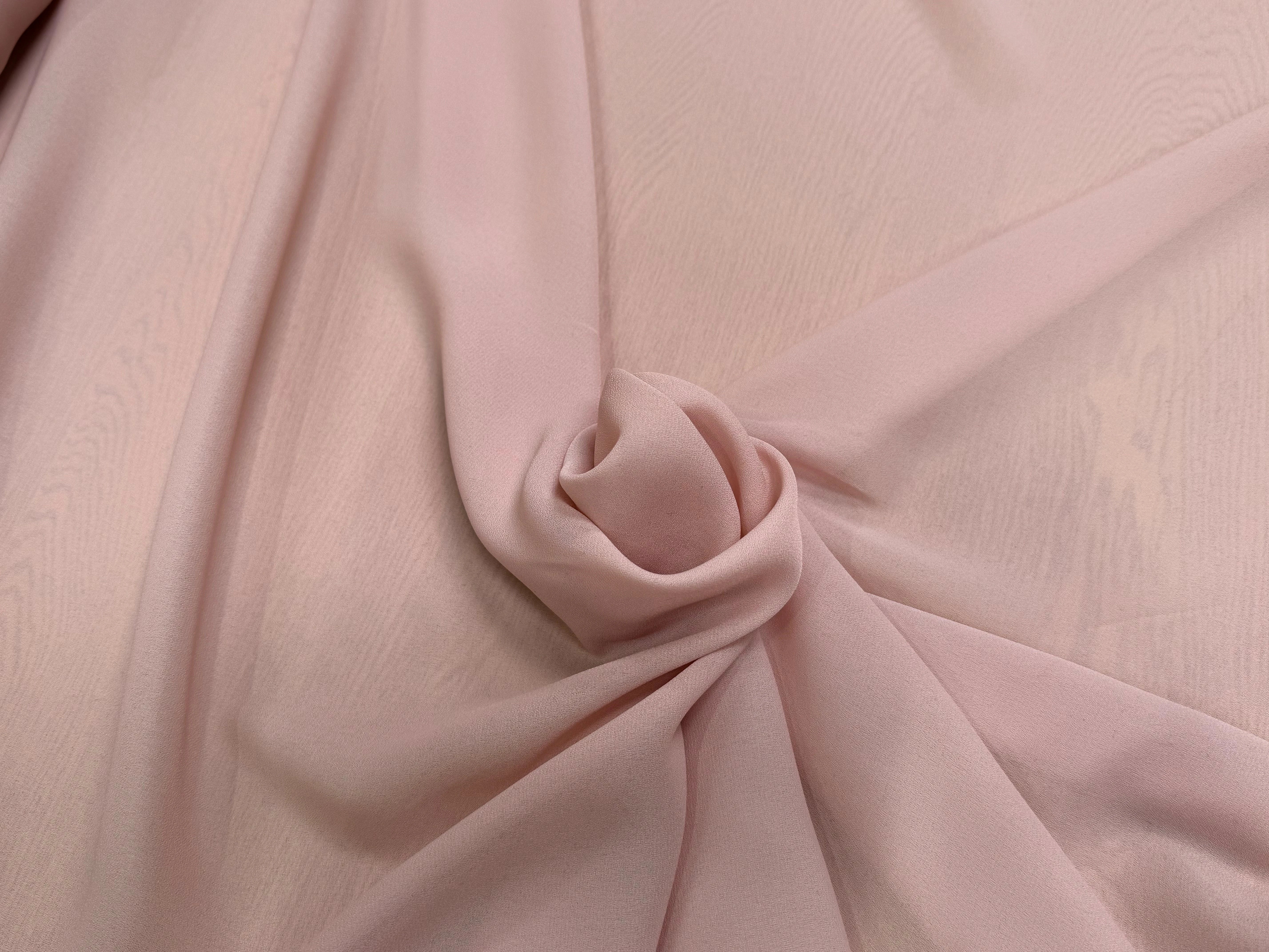 CREPE GEORGETTE ROSE PALE - My Little Coupon