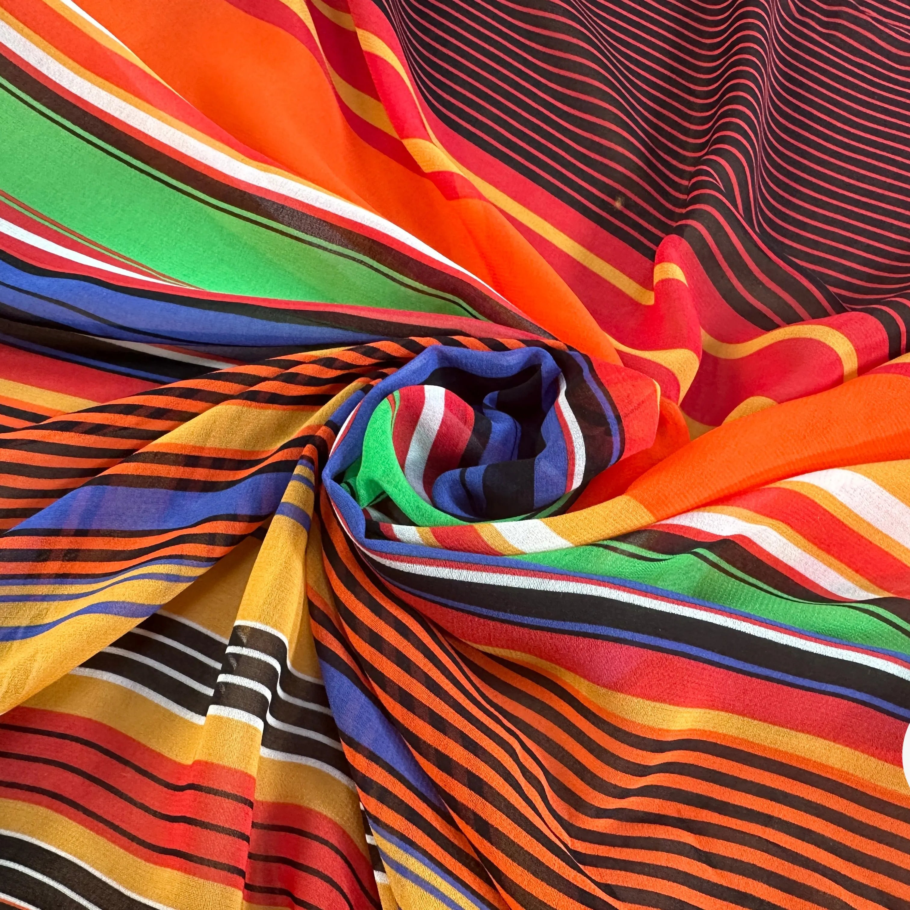 CREPE GEORGETTE STRIPES DE RAINBOW - My Little Coupon