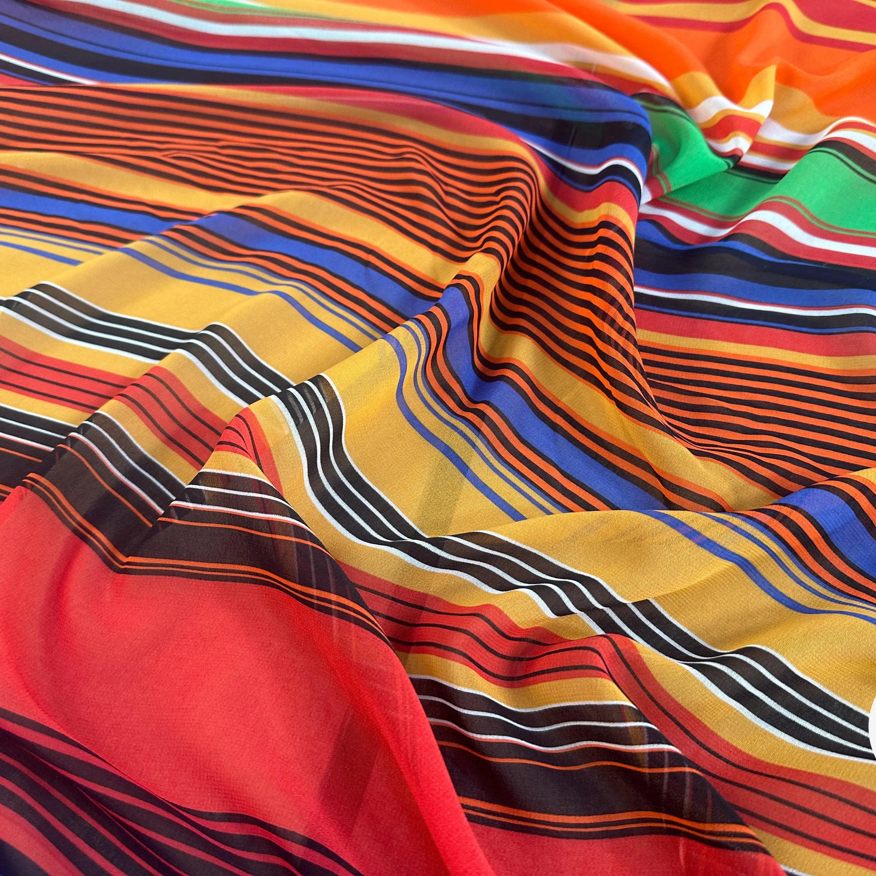 CREPE GEORGETTE STRIPES DE RAINBOW - My Little Coupon