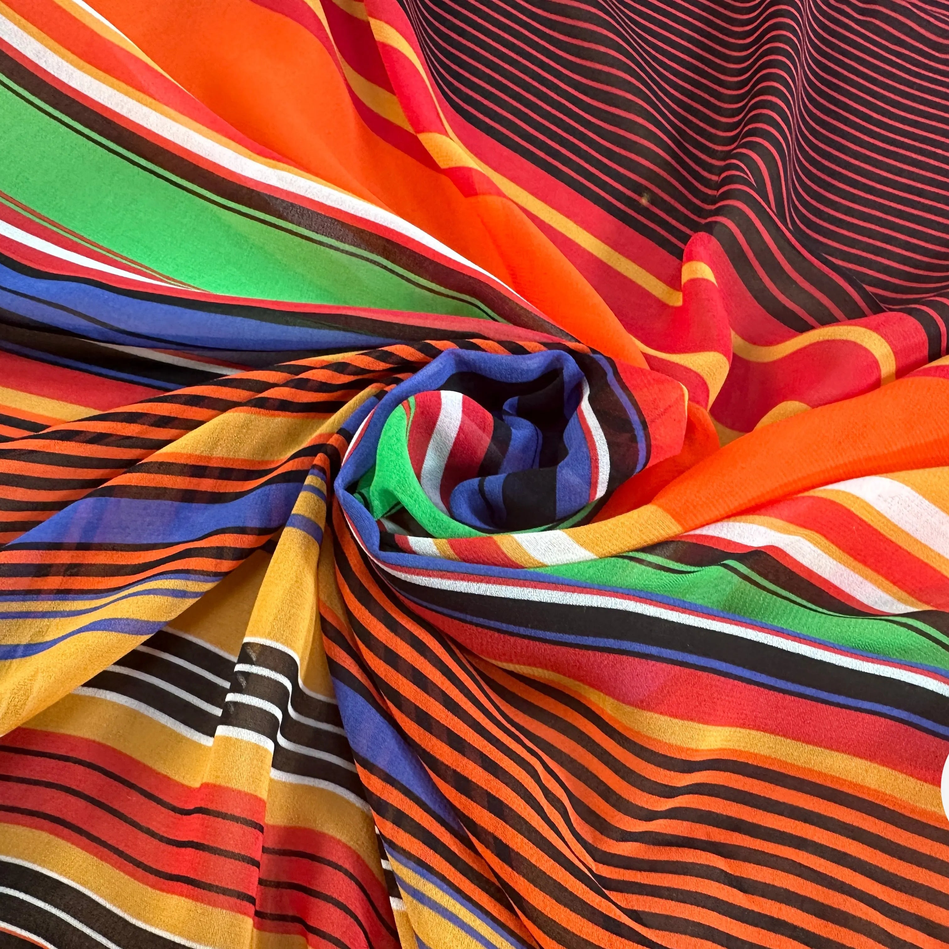 CREPE GEORGETTE STRIPES DE RAINBOW - My Little Coupon