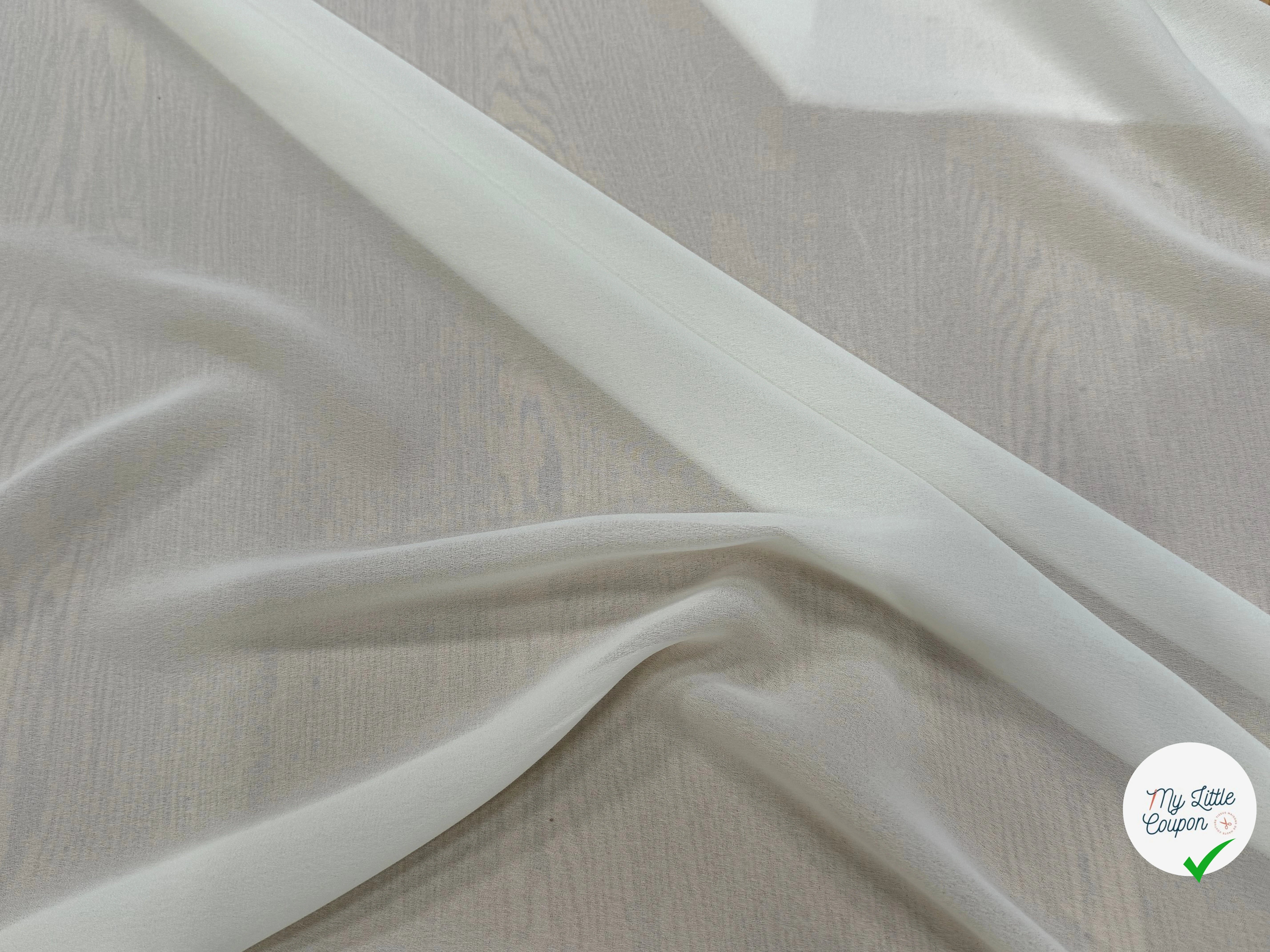 CREPE GEORGETTE SUBLIME ÉCRU - My Little Coupon