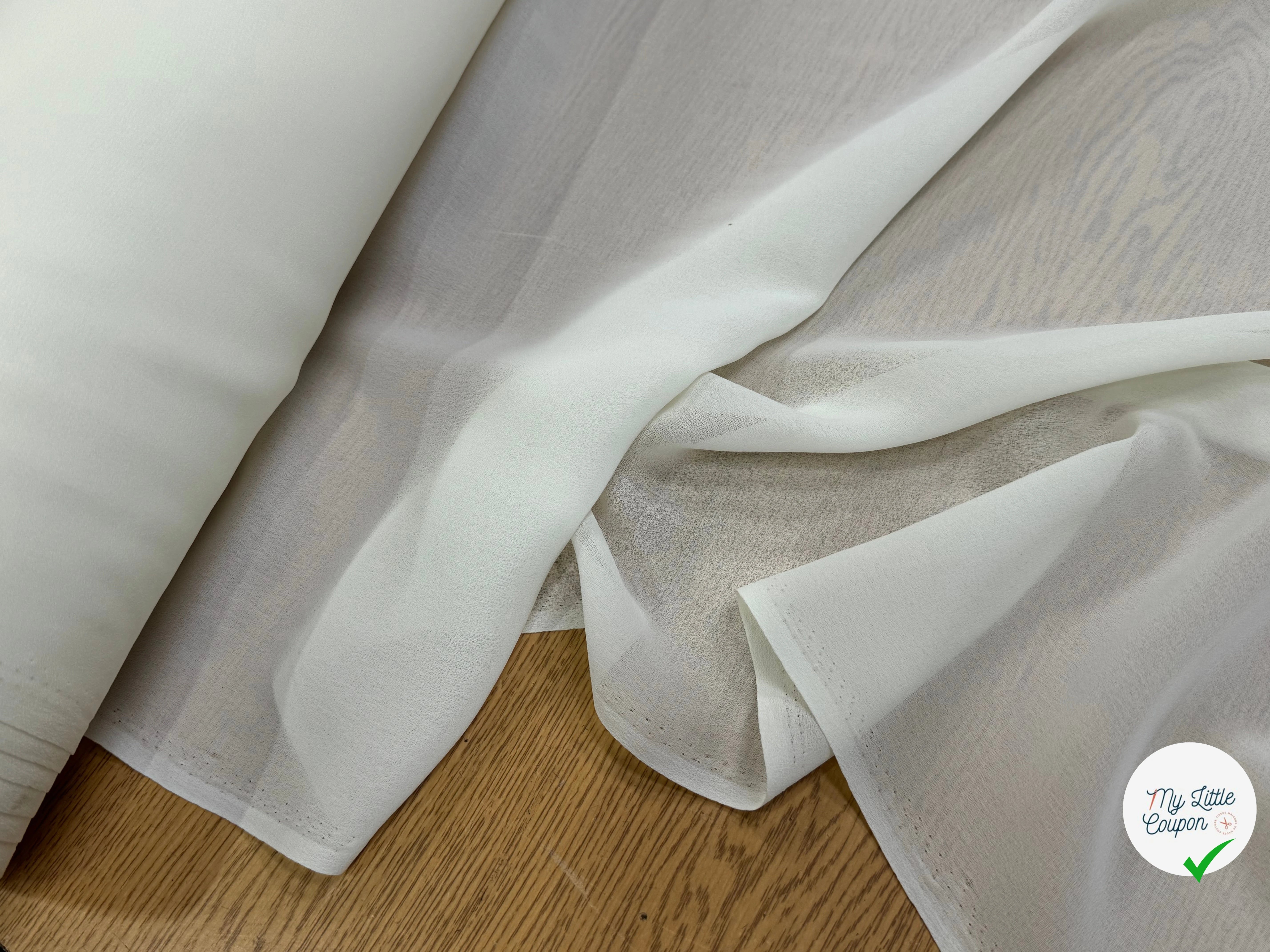 CREPE GEORGETTE SUBLIME ÉCRU - My Little Coupon