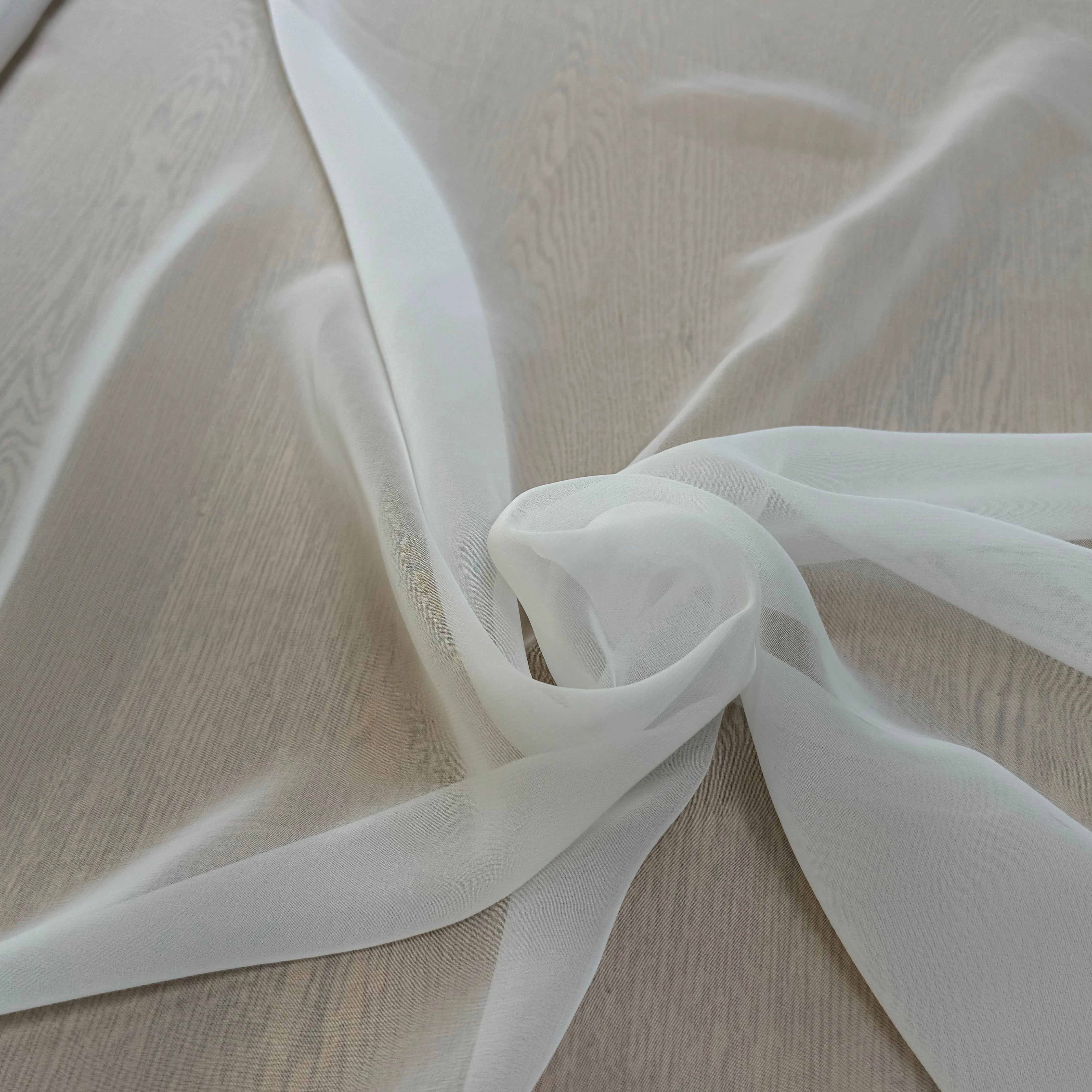 CREPE GEORGETTE ULTA FIN BLANC CASSÉ - My Little Coupon