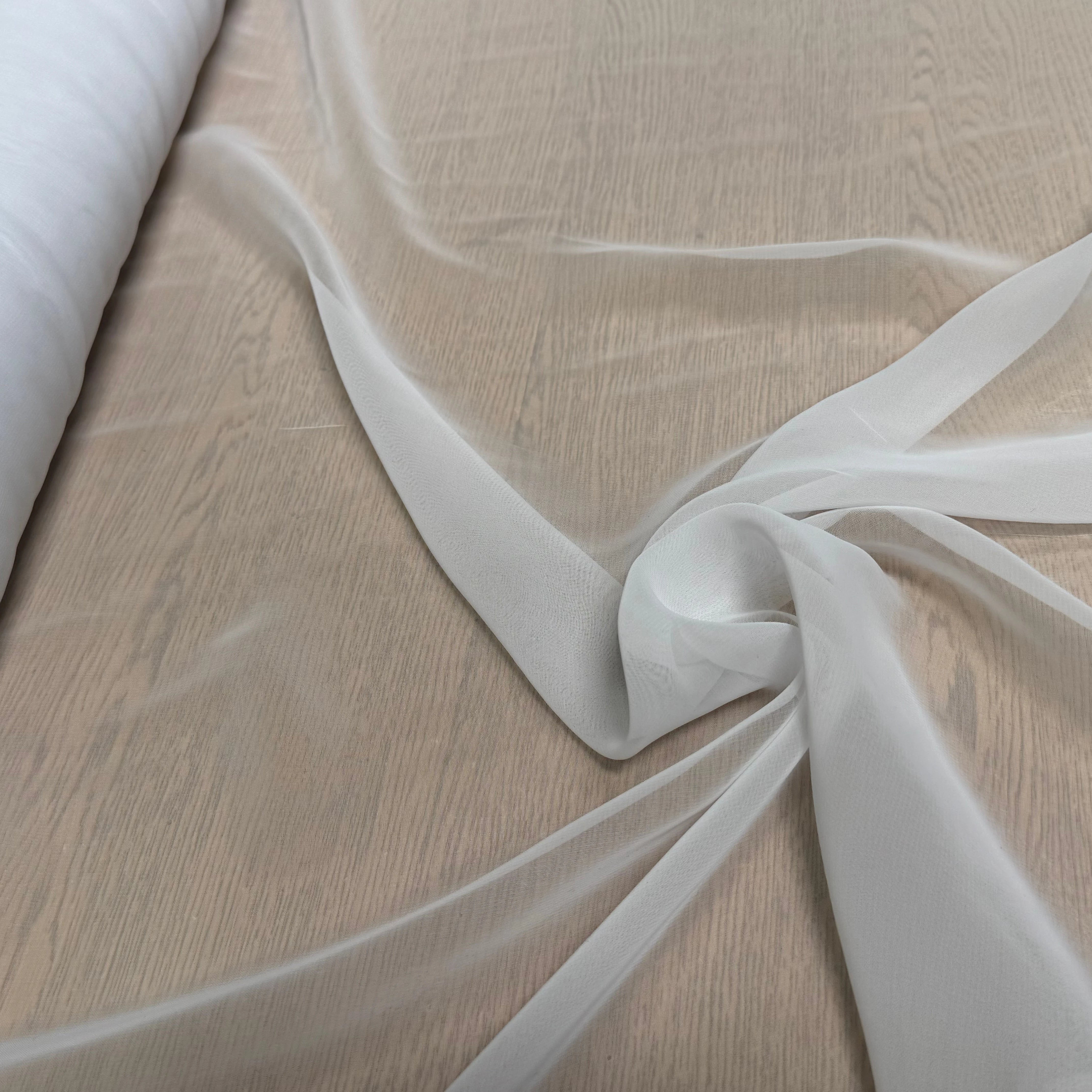 CREPE GEORGETTE ULTRA FLUIDE BLANC OPTIQUE - My Little Coupon
