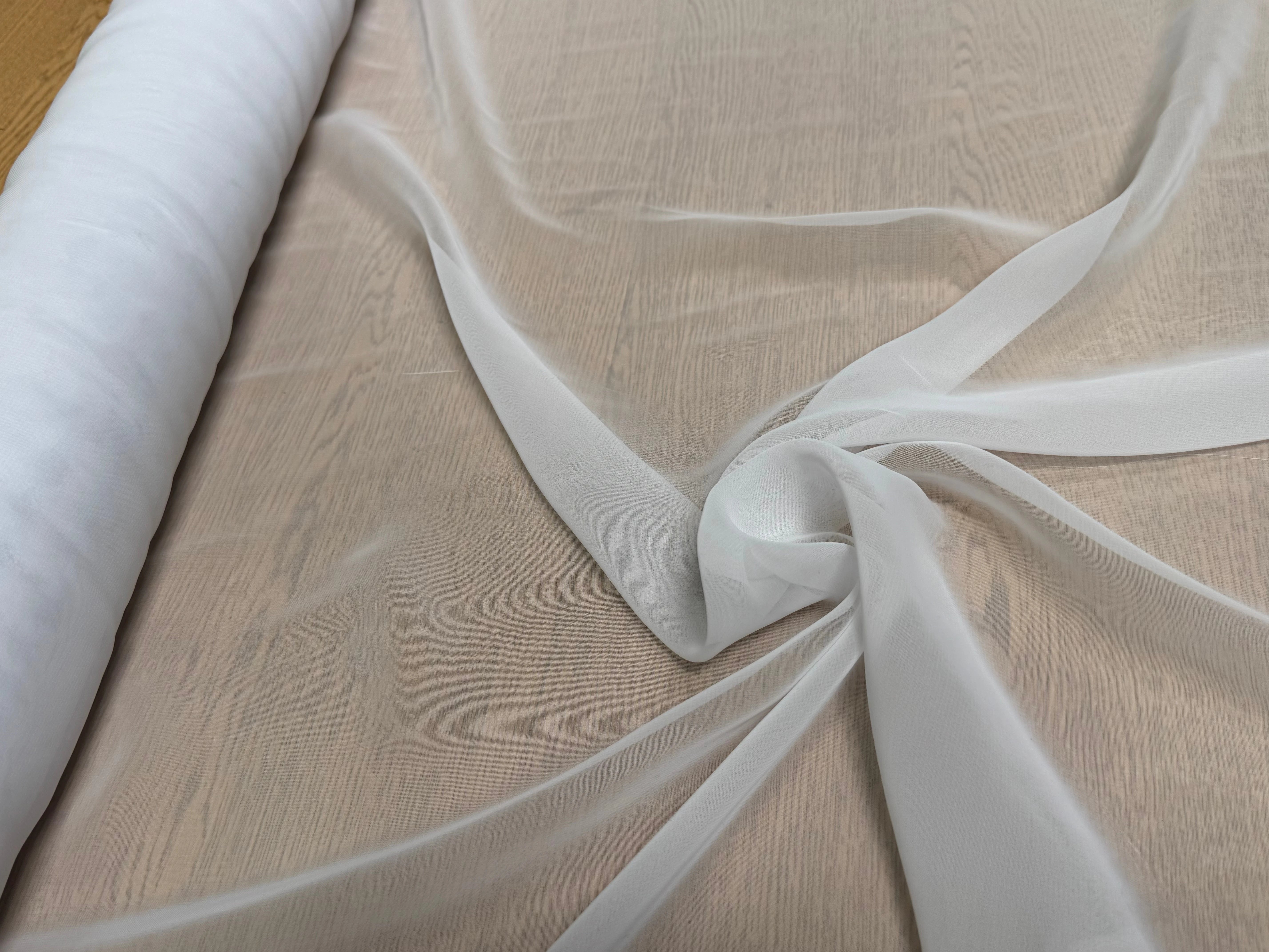 CREPE GEORGETTE ULTRA FLUIDE BLANC OPTIQUE - My Little Coupon
