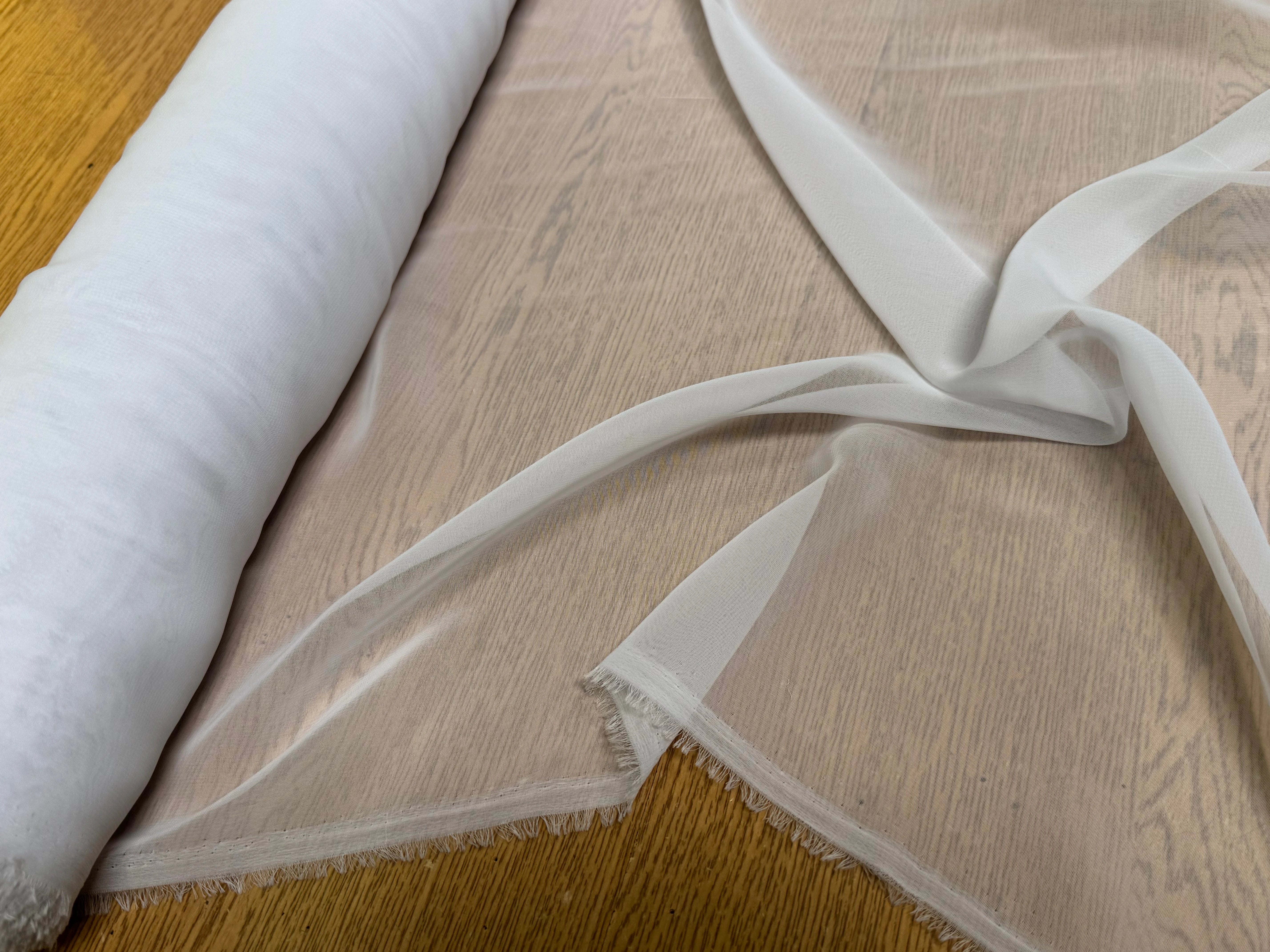 CREPE GEORGETTE ULTRA FLUIDE BLANC OPTIQUE - My Little Coupon