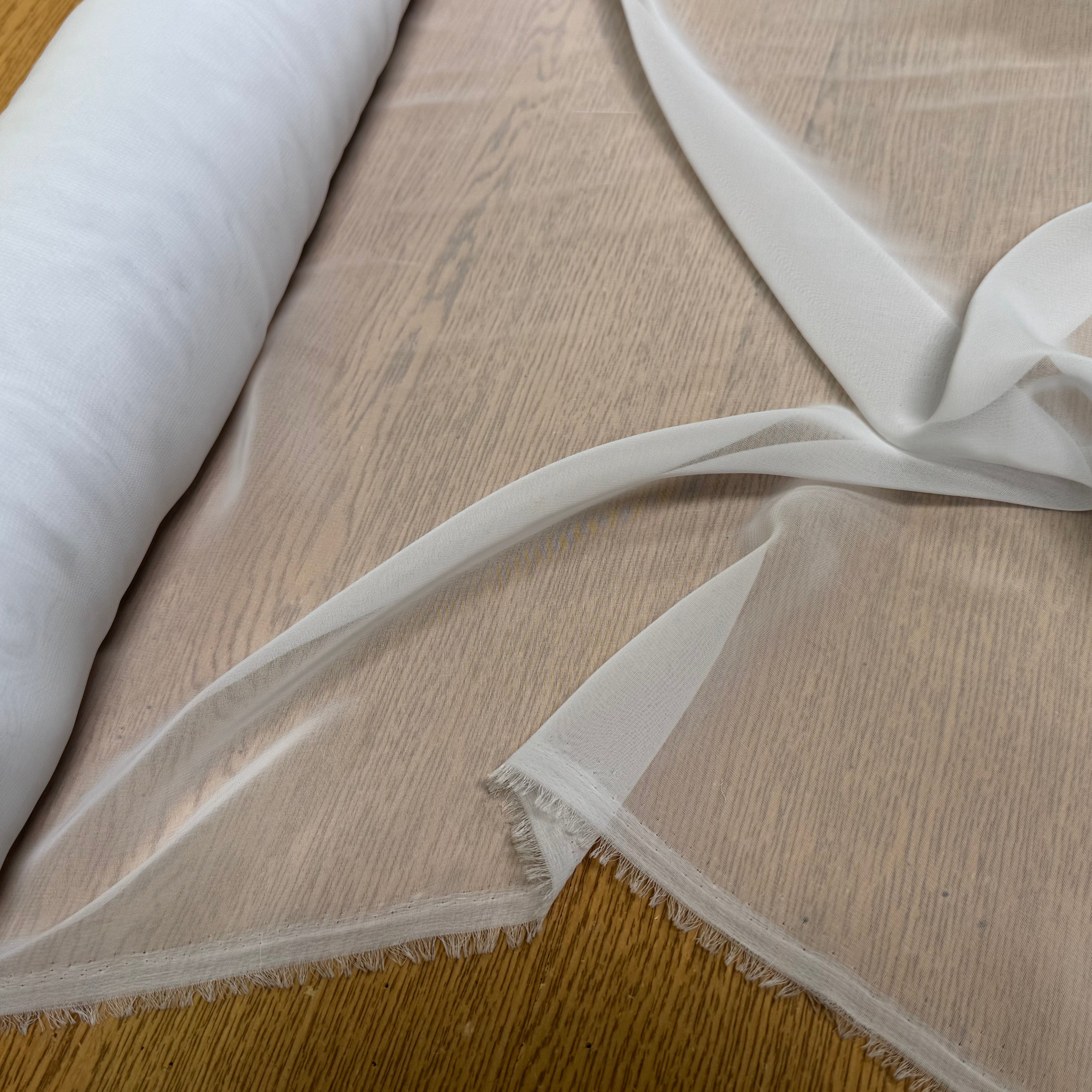 CREPE GEORGETTE ULTRA FLUIDE BLANC OPTIQUE - My Little Coupon