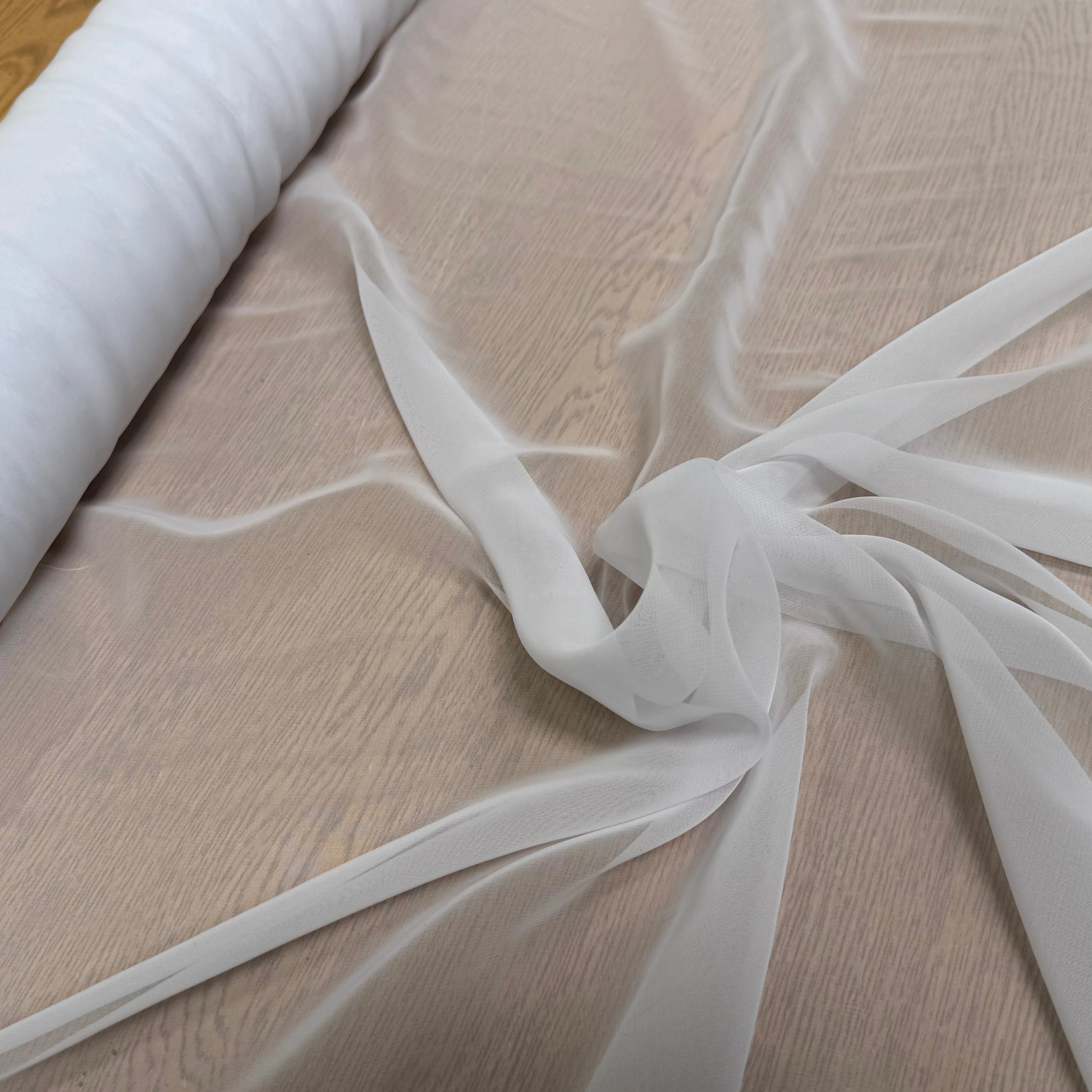 CREPE GEORGETTE ULTRA FLUIDE BLANC OPTIQUE - My Little Coupon