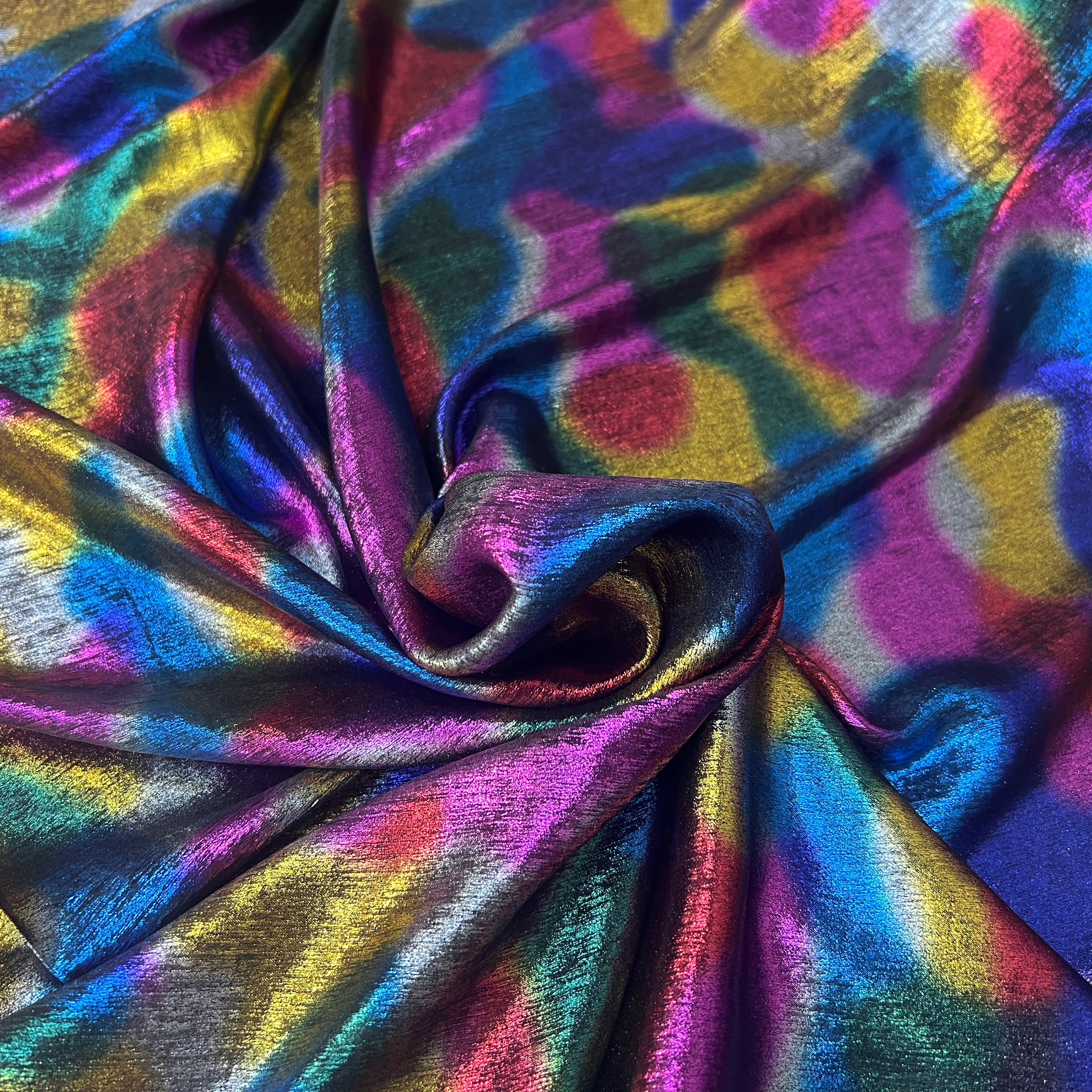 CRÊPE LAMÉ TACHETÉ DE COULEURS - My Little Coupon