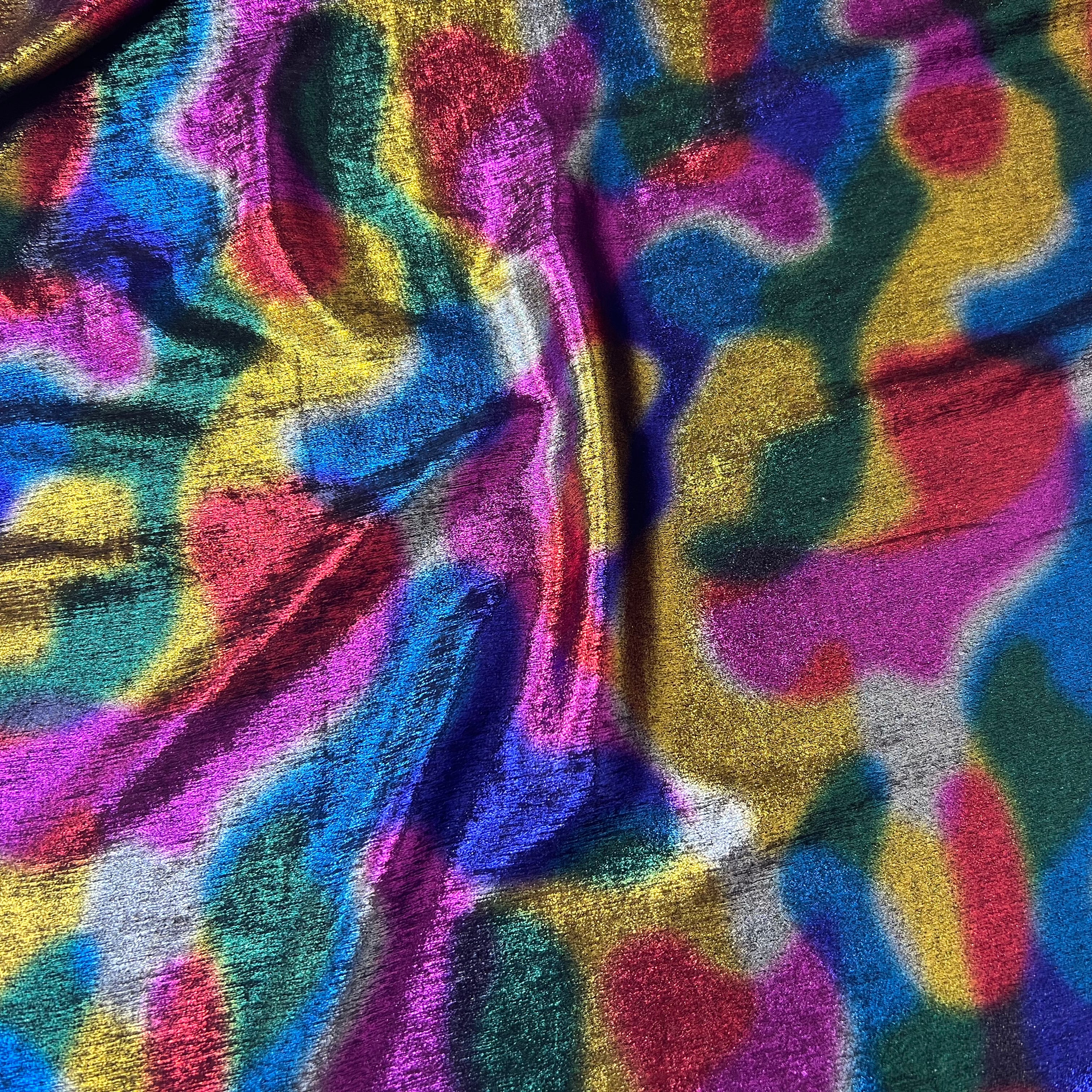 CRÊPE LAMÉ TACHETÉ DE COULEURS - My Little Coupon