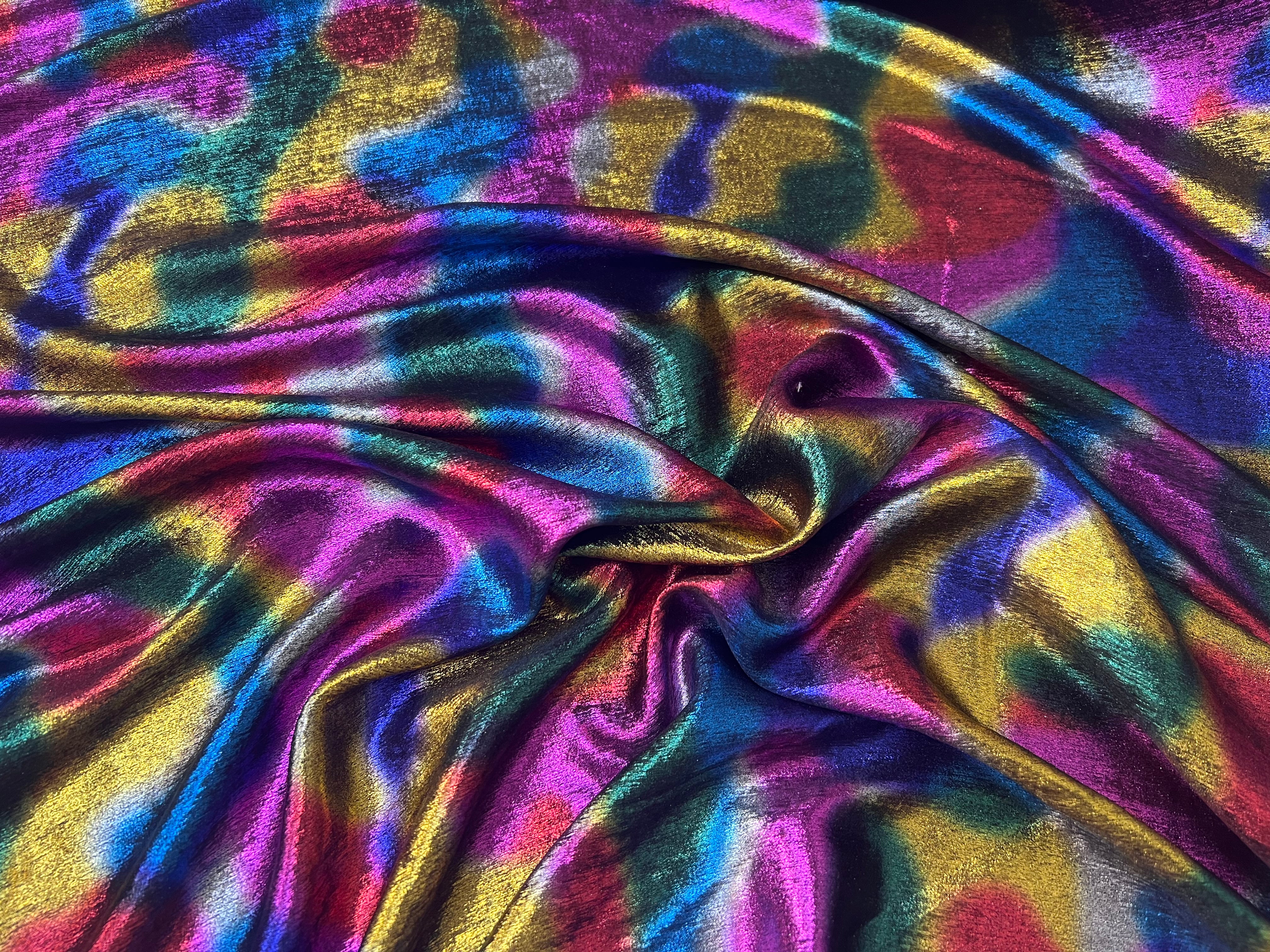 CRÊPE LAMÉ TACHETÉ DE COULEURS - My Little Coupon