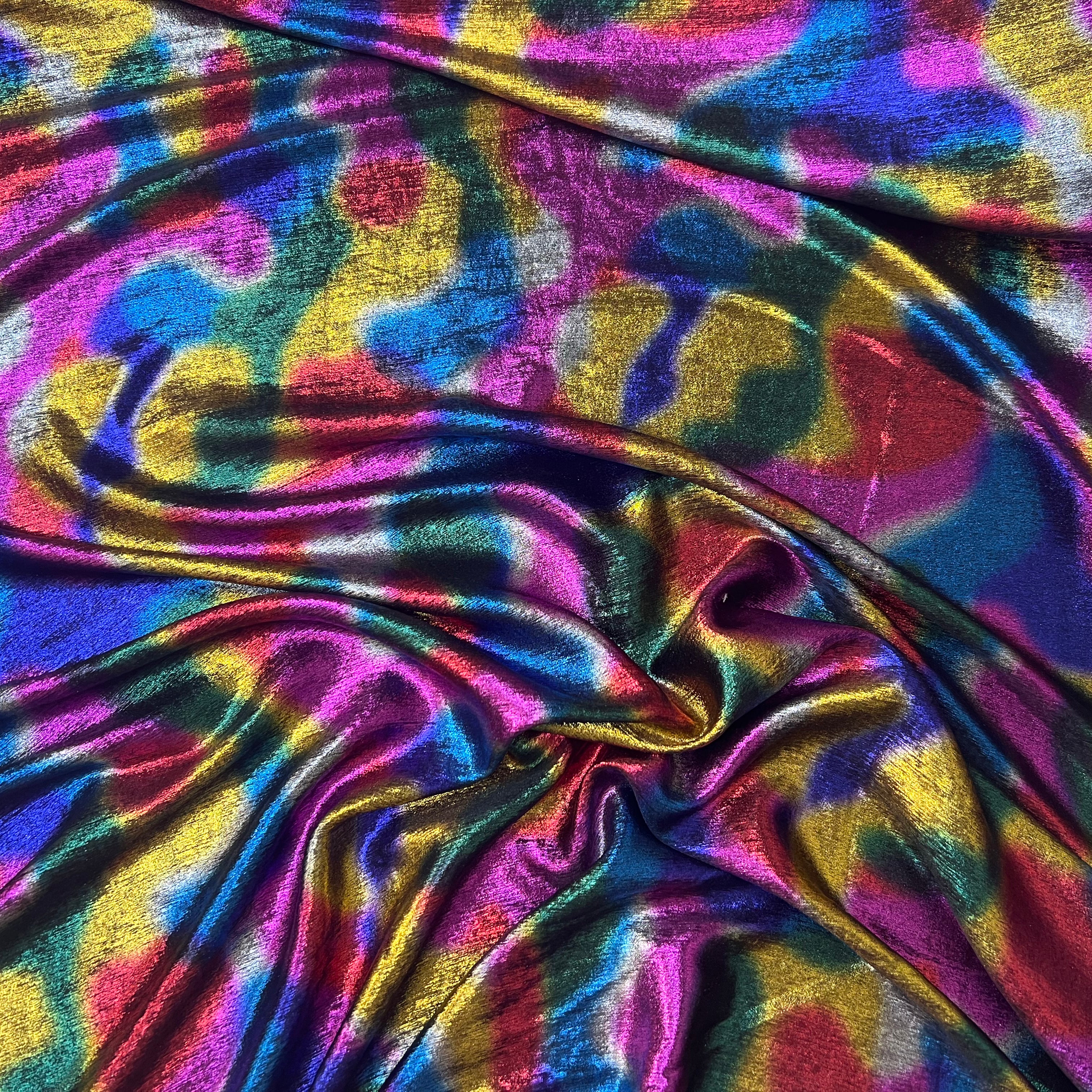 CRÊPE LAMÉ TACHETÉ DE COULEURS - My Little Coupon