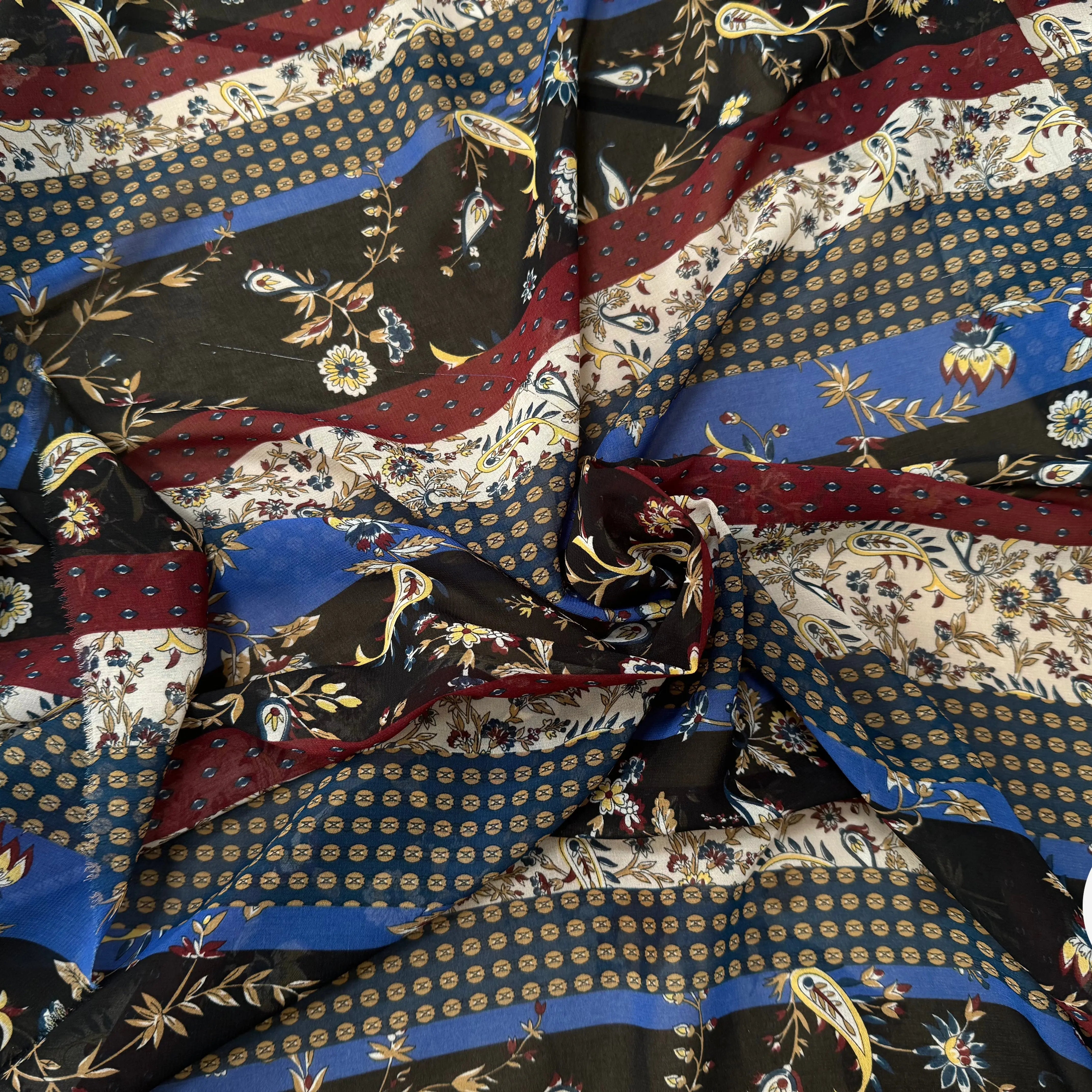 CREPE LEGER RAYURES WINTER STRIPES - My Little Coupon