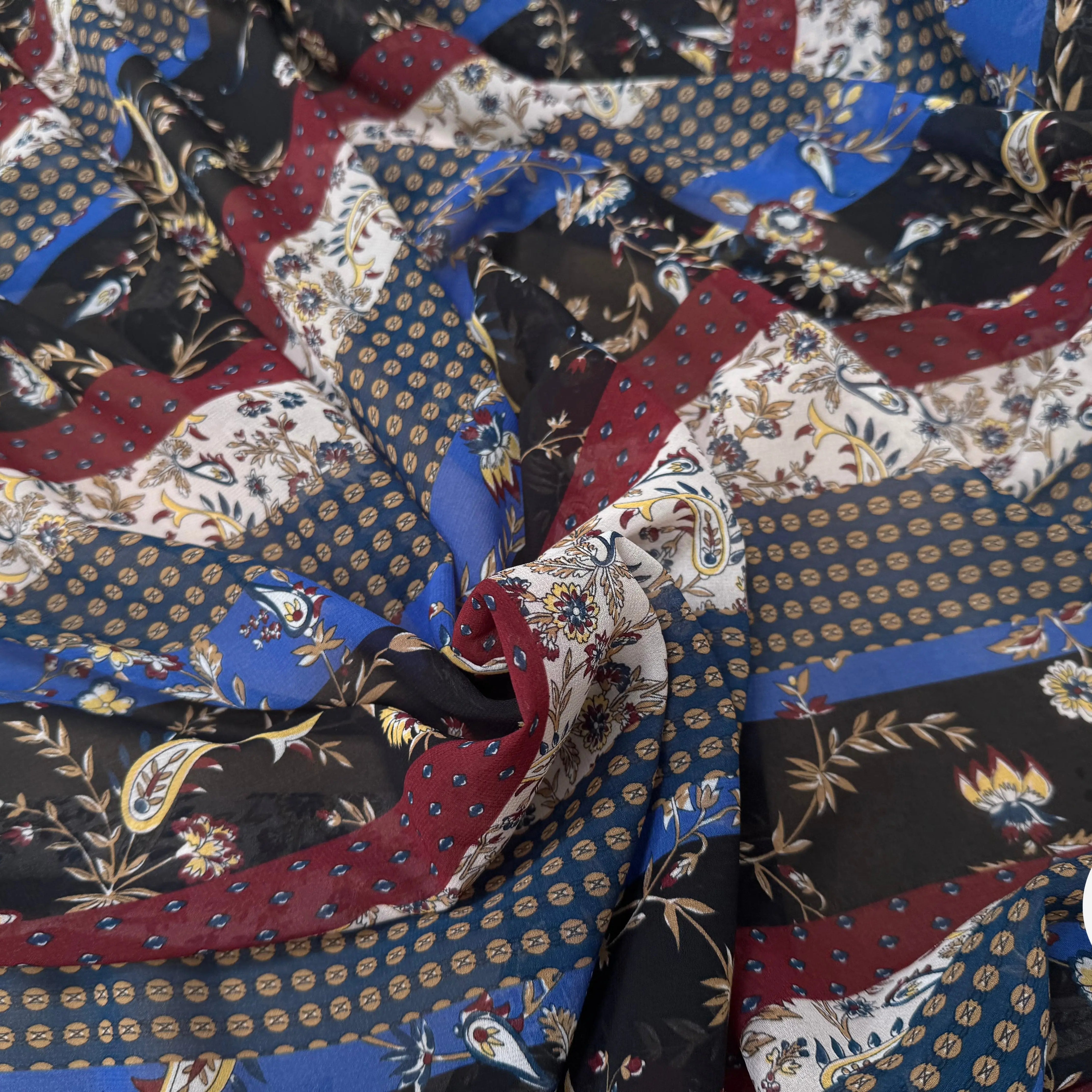 CREPE LEGER RAYURES WINTER STRIPES - My Little Coupon