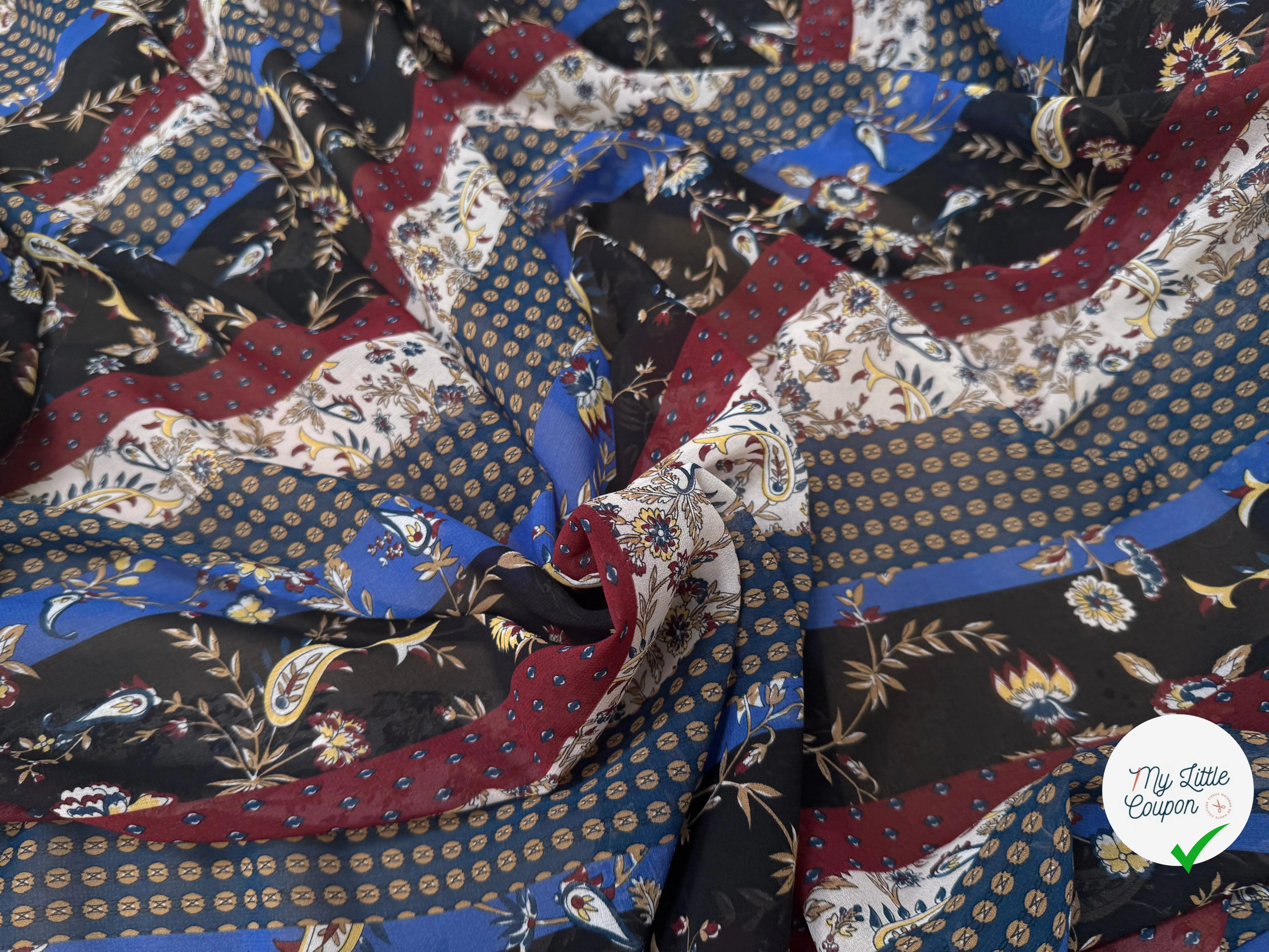 CREPE LEGER RAYURES WINTER STRIPES - My Little Coupon