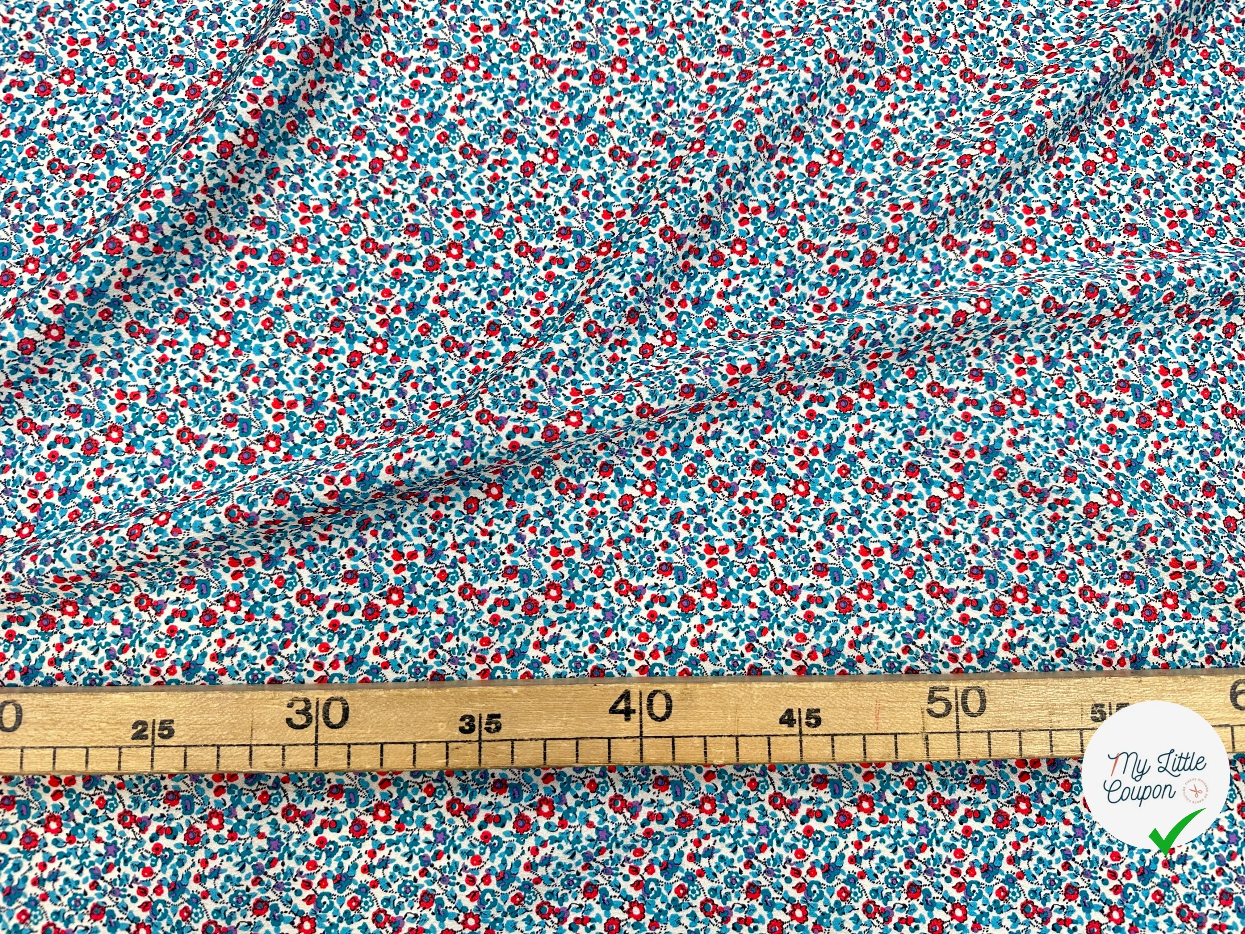 CRÊPE LÉGÈREMENT SATINÉ FLEURS DE BLEU MLC INTERN