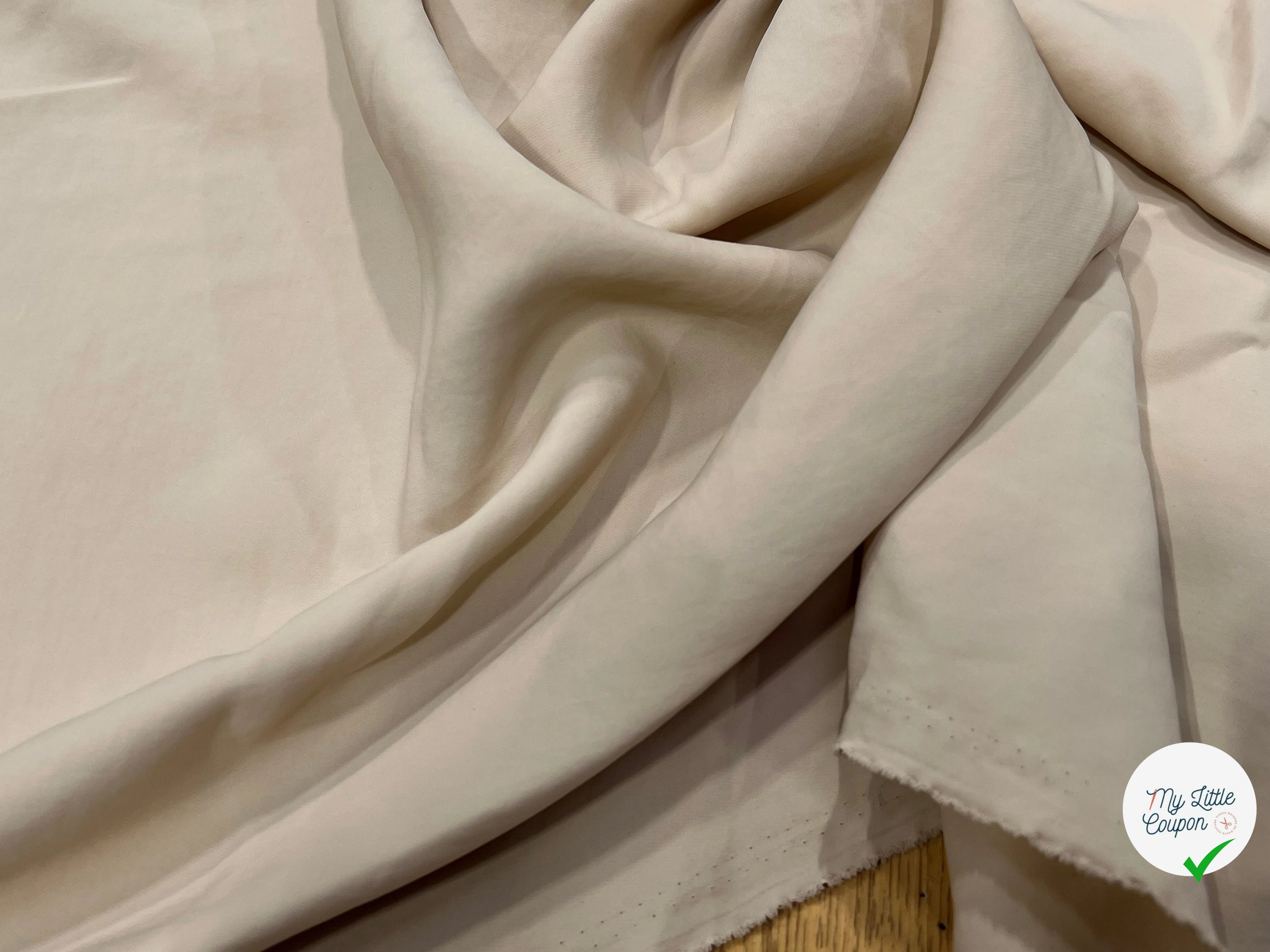 CREPE LISSE FLUIDE STRETCH BEIGE - My Little Coupon
